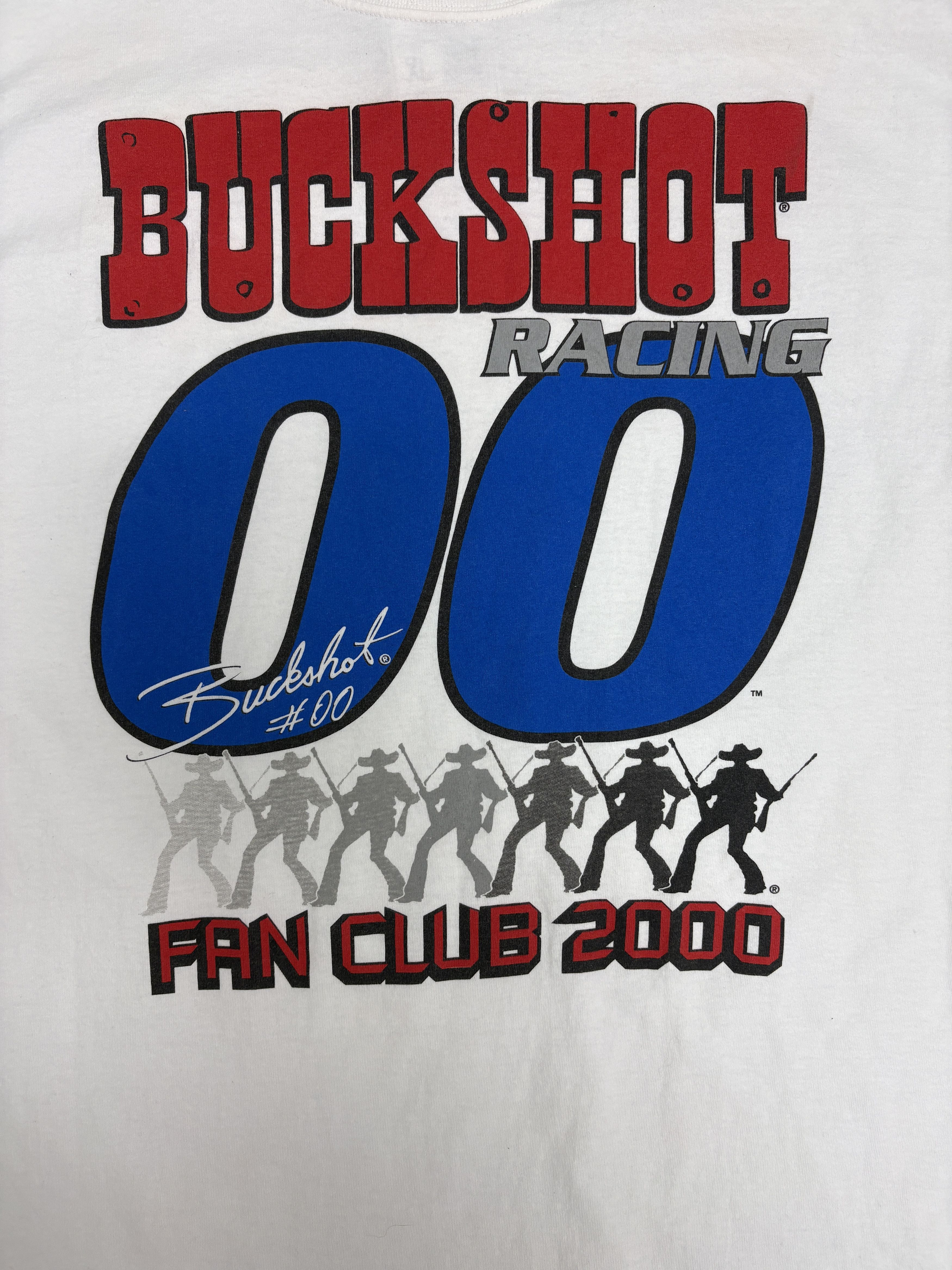 Vintage Buckshot Racing Fan Club Vintage White T-Shirt Tee Size US XL / EU 56 / 4 - 2 Thumbnail
