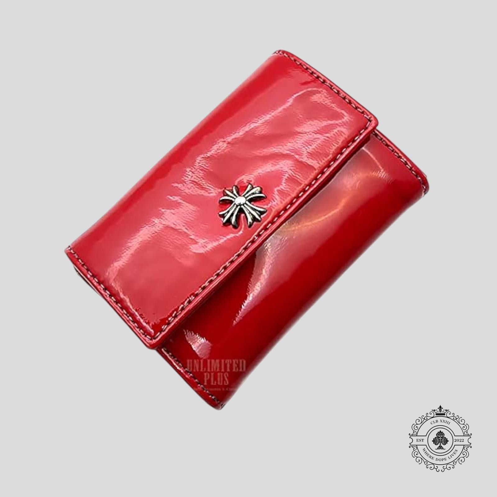 Chrome Hearts Chrome Hearts Patent Enamel Leather Wallet in Red Size ONE SIZE - 2 Thumbnail