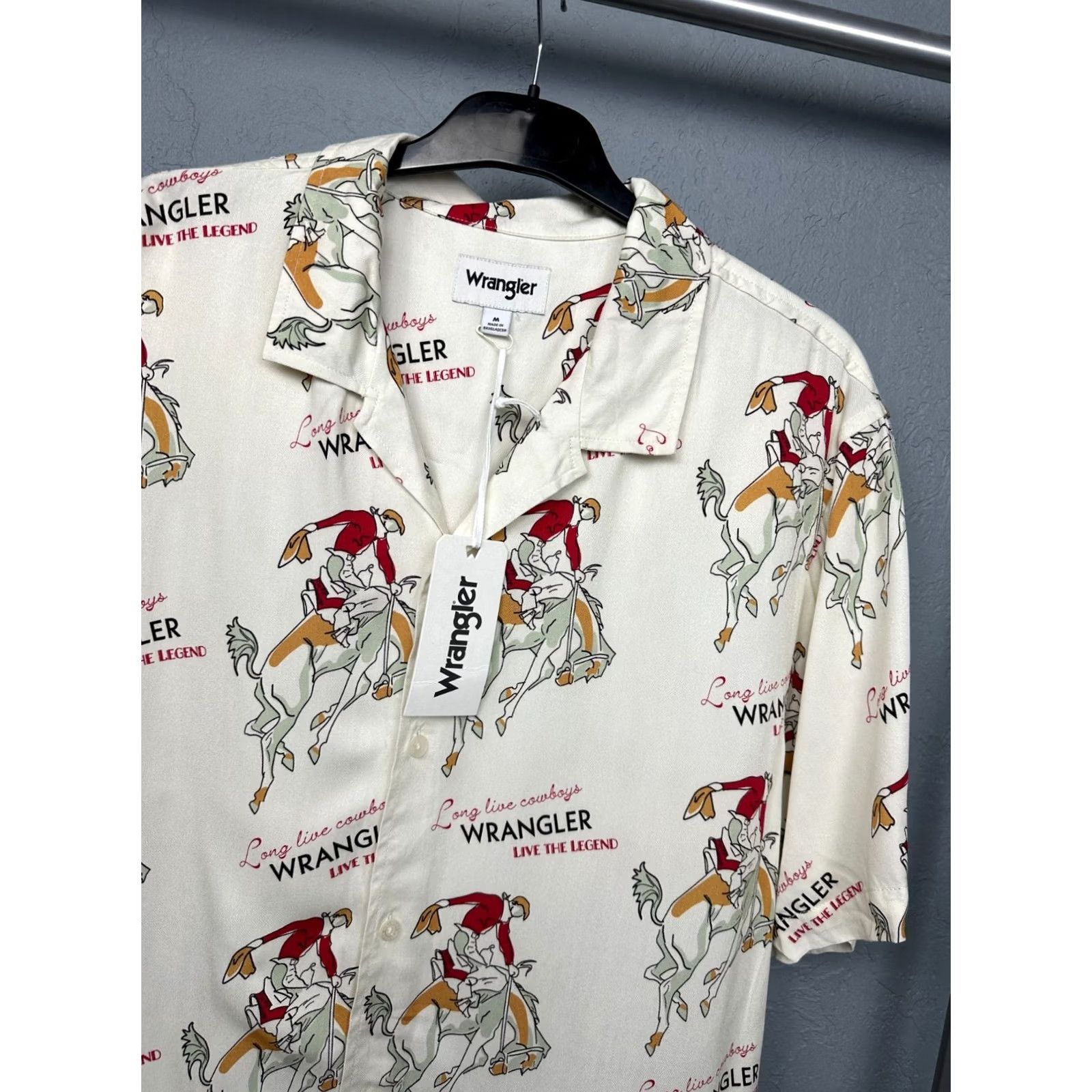 Wrangler Wrangler Shirt Hawaiian Resort Shirt M Mens Button-Up Short Sleeve Multicolor Graphic Print Pockets 60s Size US M / EU 48-50 / 2 - 2 Thumbnail
