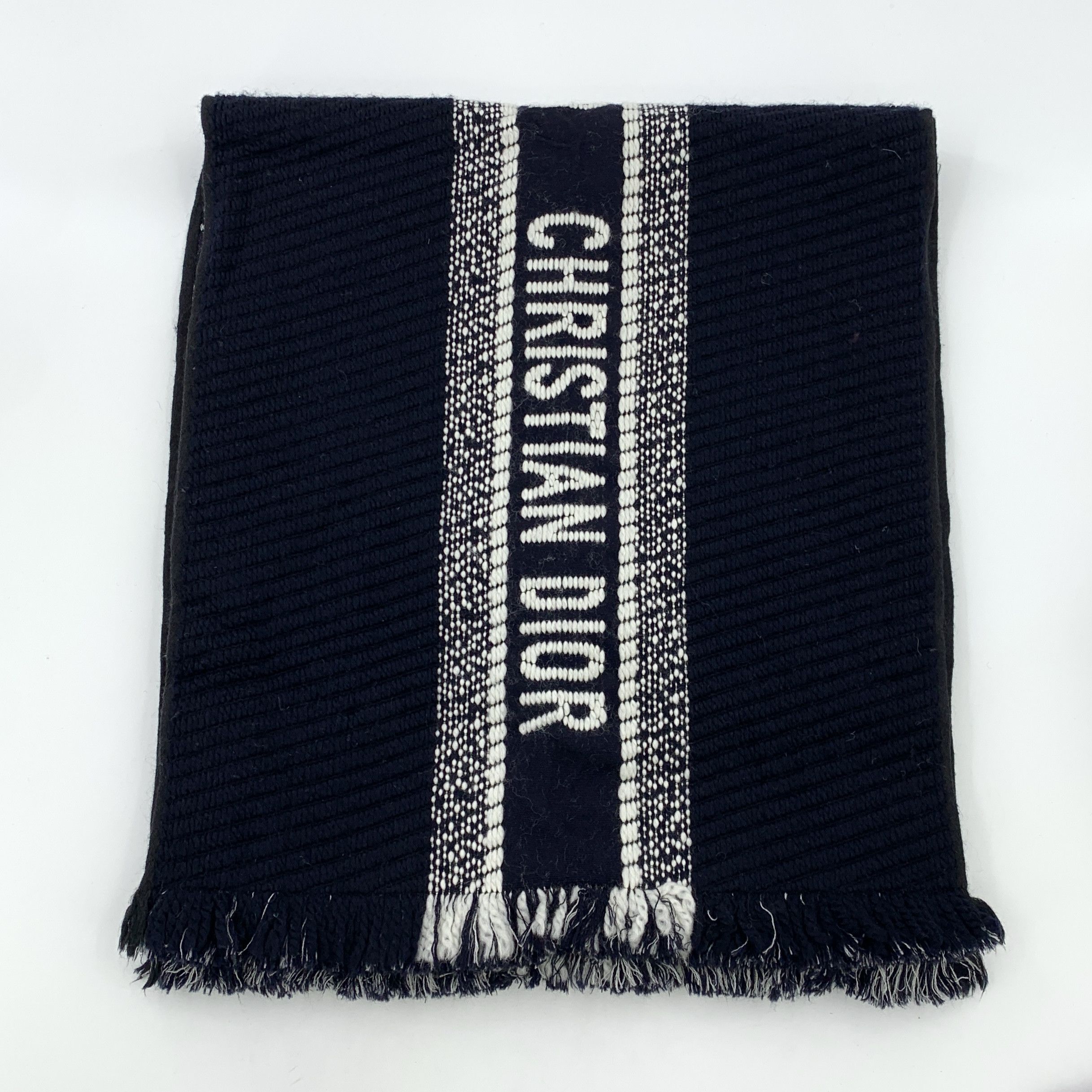 Dior × Hedi Slimane Dior Homme AW05 “Glam” fringe scarf | Grailed