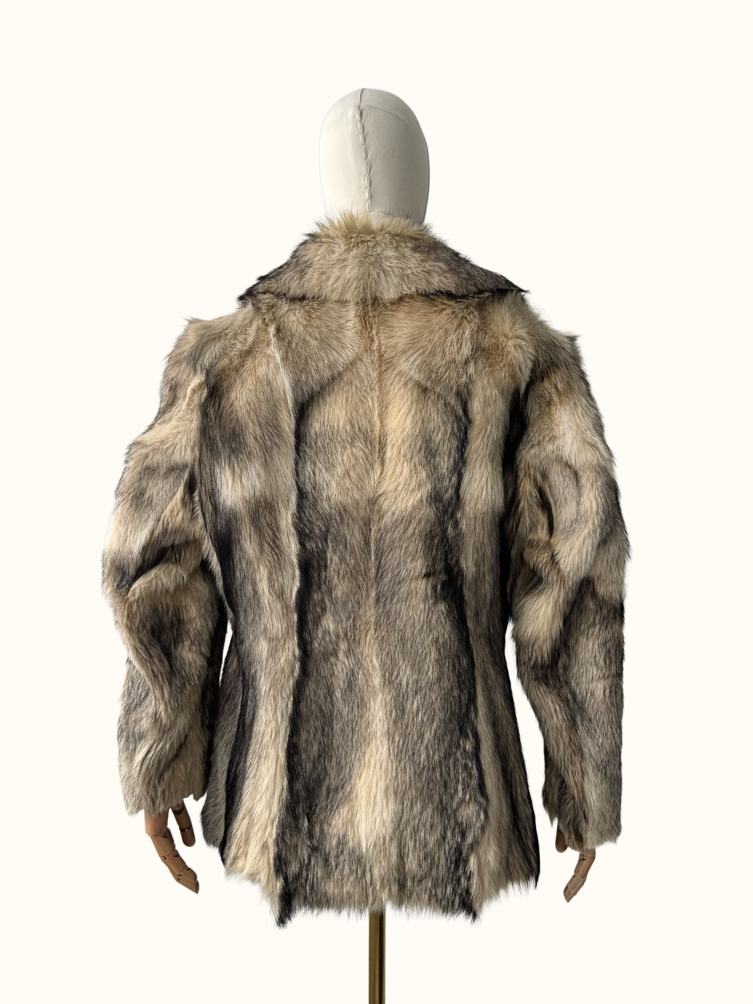 Vintage Vintage Real Fur Jacket (B250)D15E2 Size L / US 10 / IT 46 - 4 Thumbnail