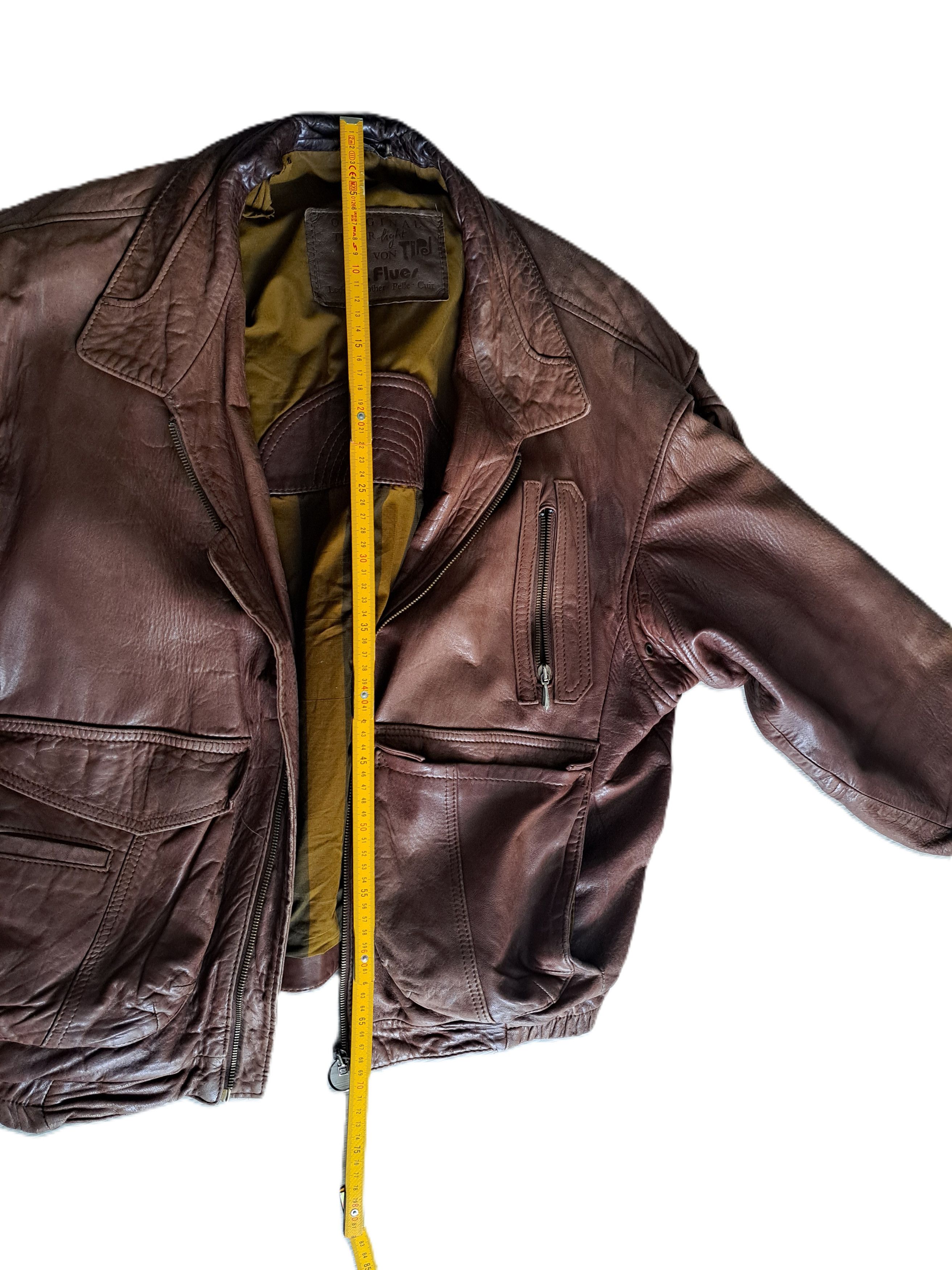 Other Brown leather bomber jacket Size US L / EU 52-54 / 3 - 6 Thumbnail