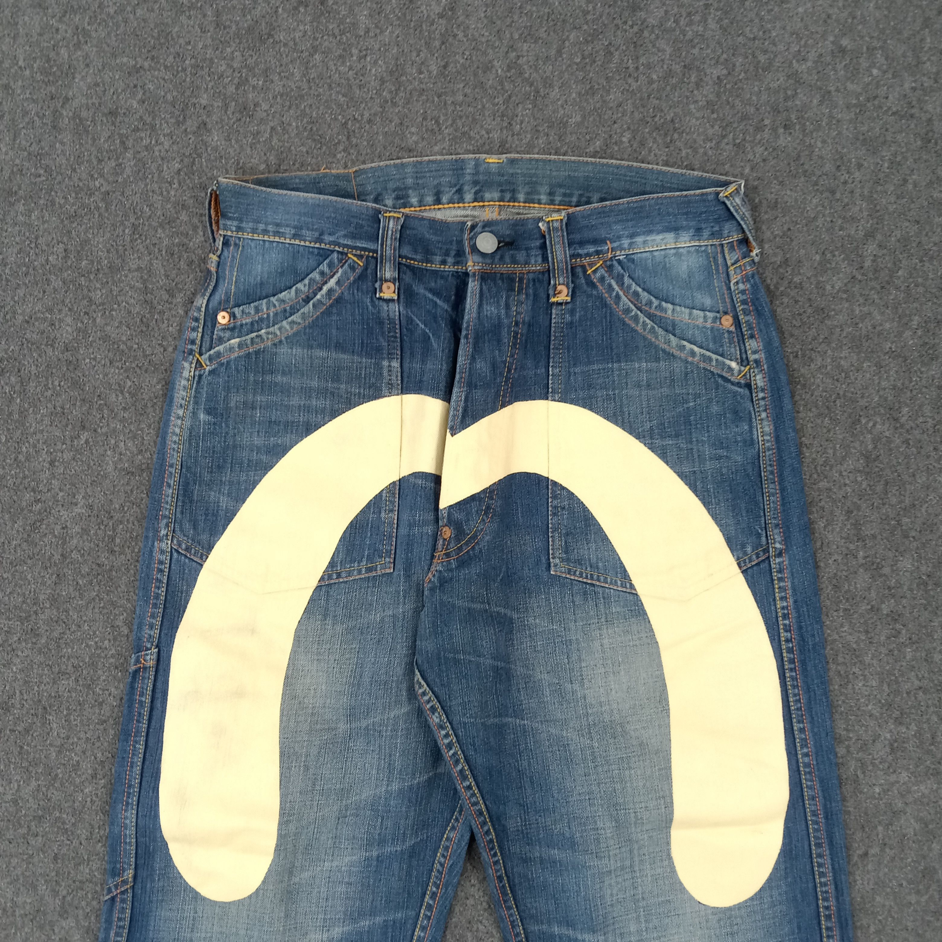 Evisu × Japanese Brand × Vintage Evisu Japanese Brand Daicock Custom Art Denim Jeans Size US 31 - 2 Thumbnail