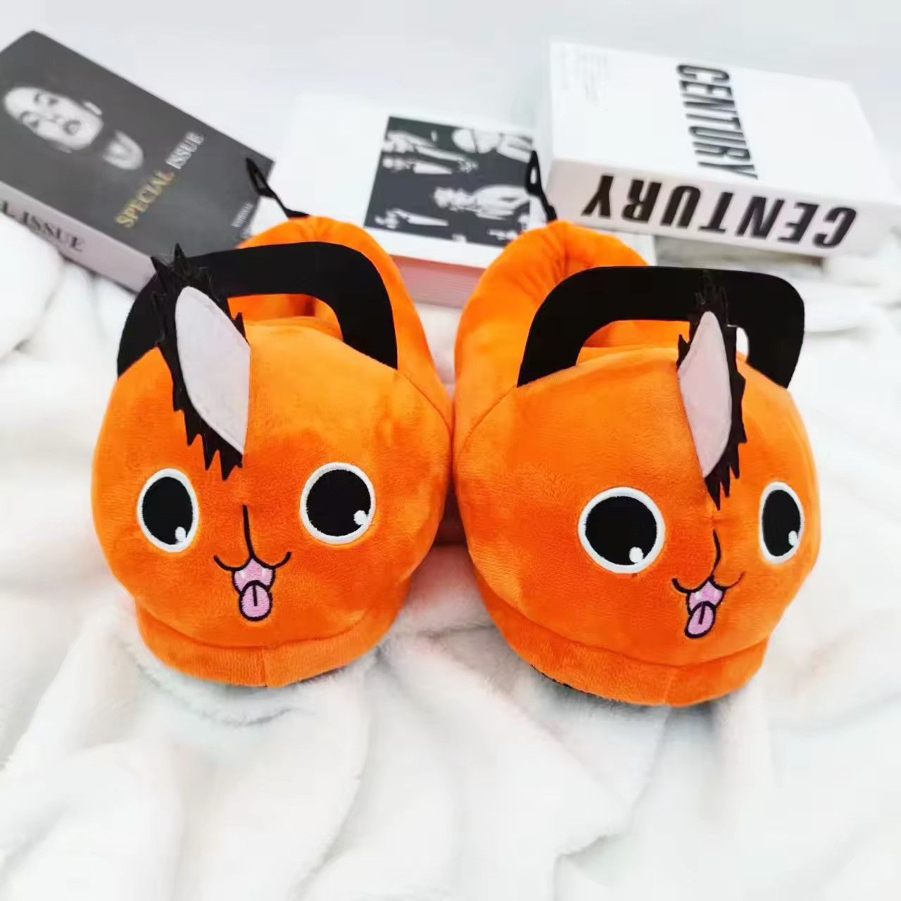 Anime Kawaii Pochita Chainsawman Plush Stuff Slippers Size US 9 / EU 42 - 2 Thumbnail