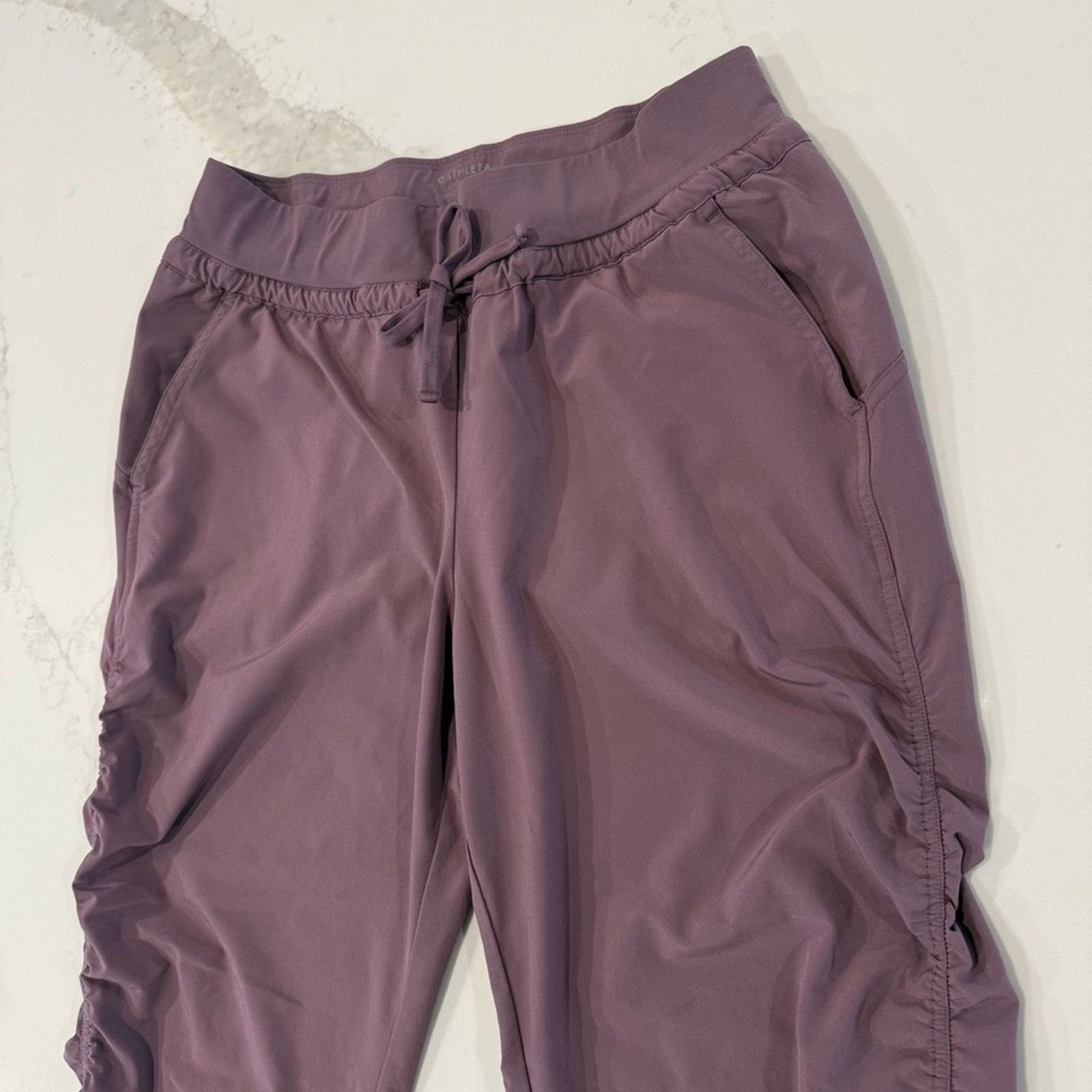 Athleta Athleta Attitude Ruched Jogger Pants Womens 6 VolcanicViolet Size 28" / US 6 / IT 42 - 7 Thumbnail