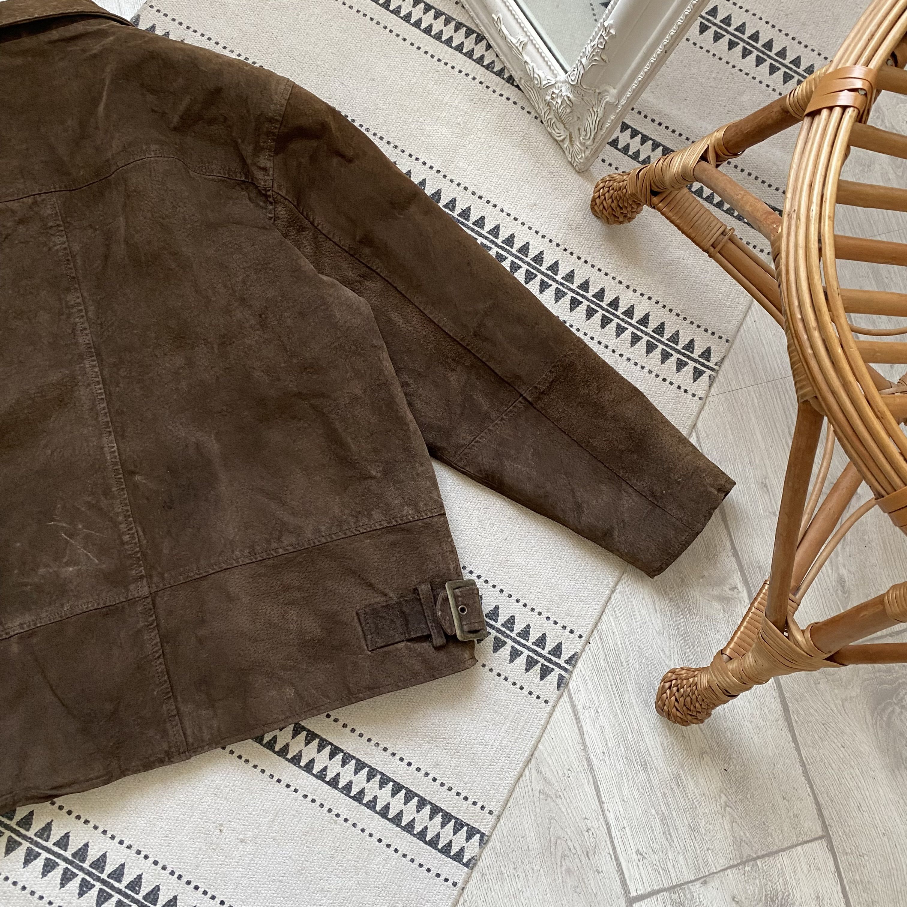 Genuine Leather Vintage 80-90s Faded Leather Brown jacket Genuine Suede Size US S / EU 44-46 / 1 - 10 Thumbnail