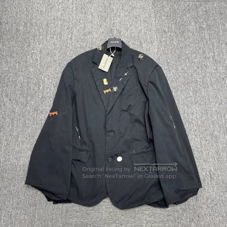 Balenciaga Balenciaga Distressed Klein Pin Blazer. Size US XXS / EU 40 - 1 Thumbnail