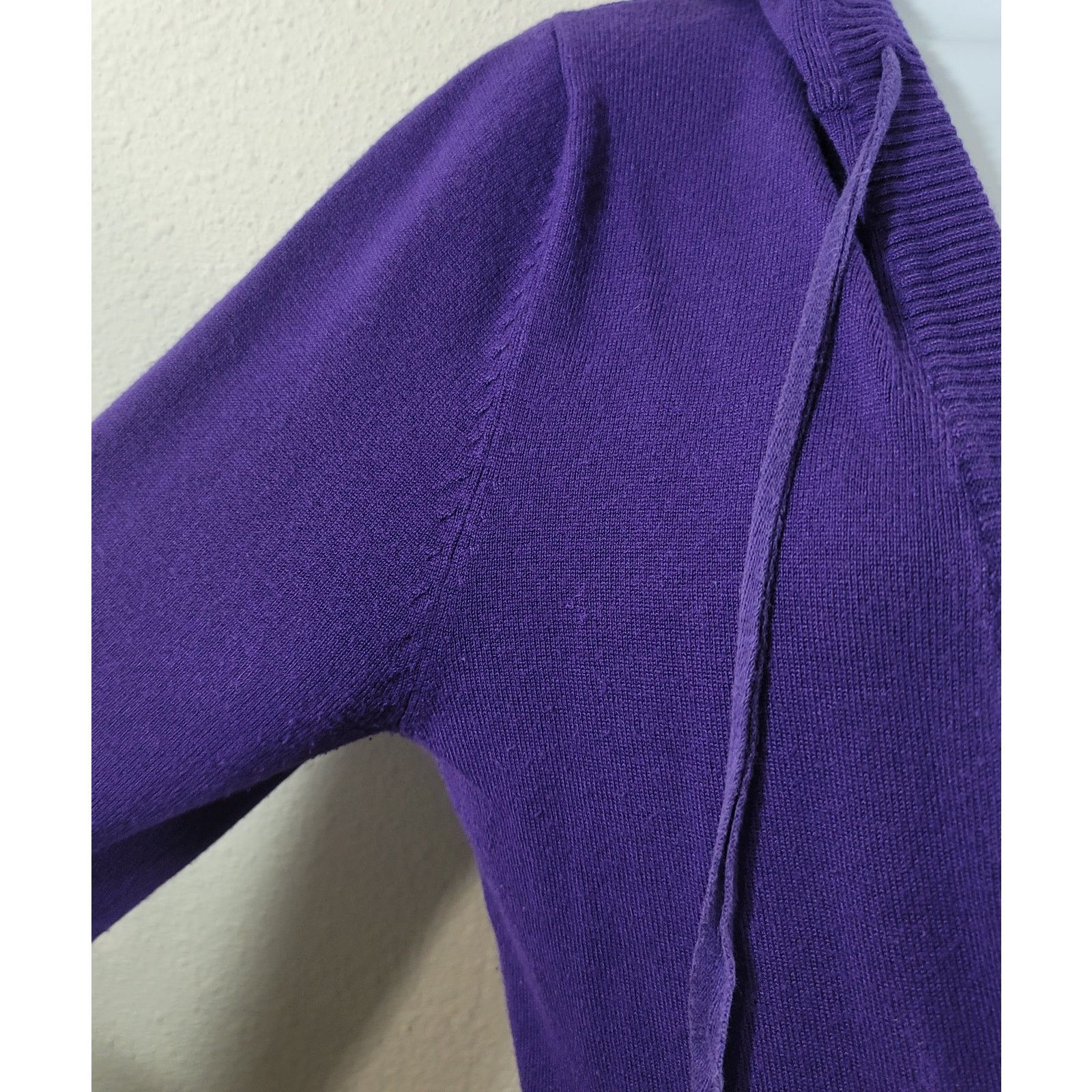 rue21 Rue 21 Purple Deep V Neck Drawstring Hoodie Sweater Medium Size M / US 6-8 / IT 42-44 - 2 Thumbnail