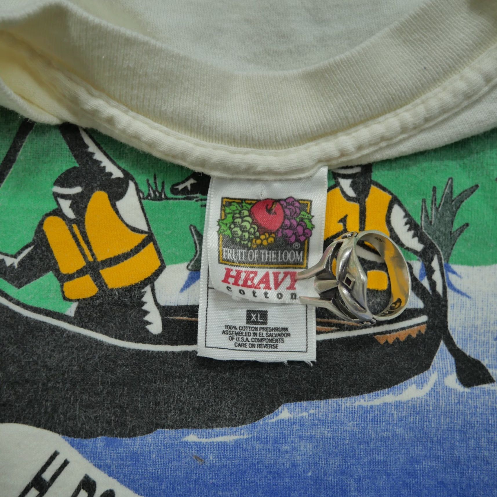 Fruit Of The Loom VINTAGE H Roe Bartle T Shirt Adult XL Cream Boy Scout Camp Distressed BSA 90s Size US XL / EU 56 / 4 - 5 Thumbnail