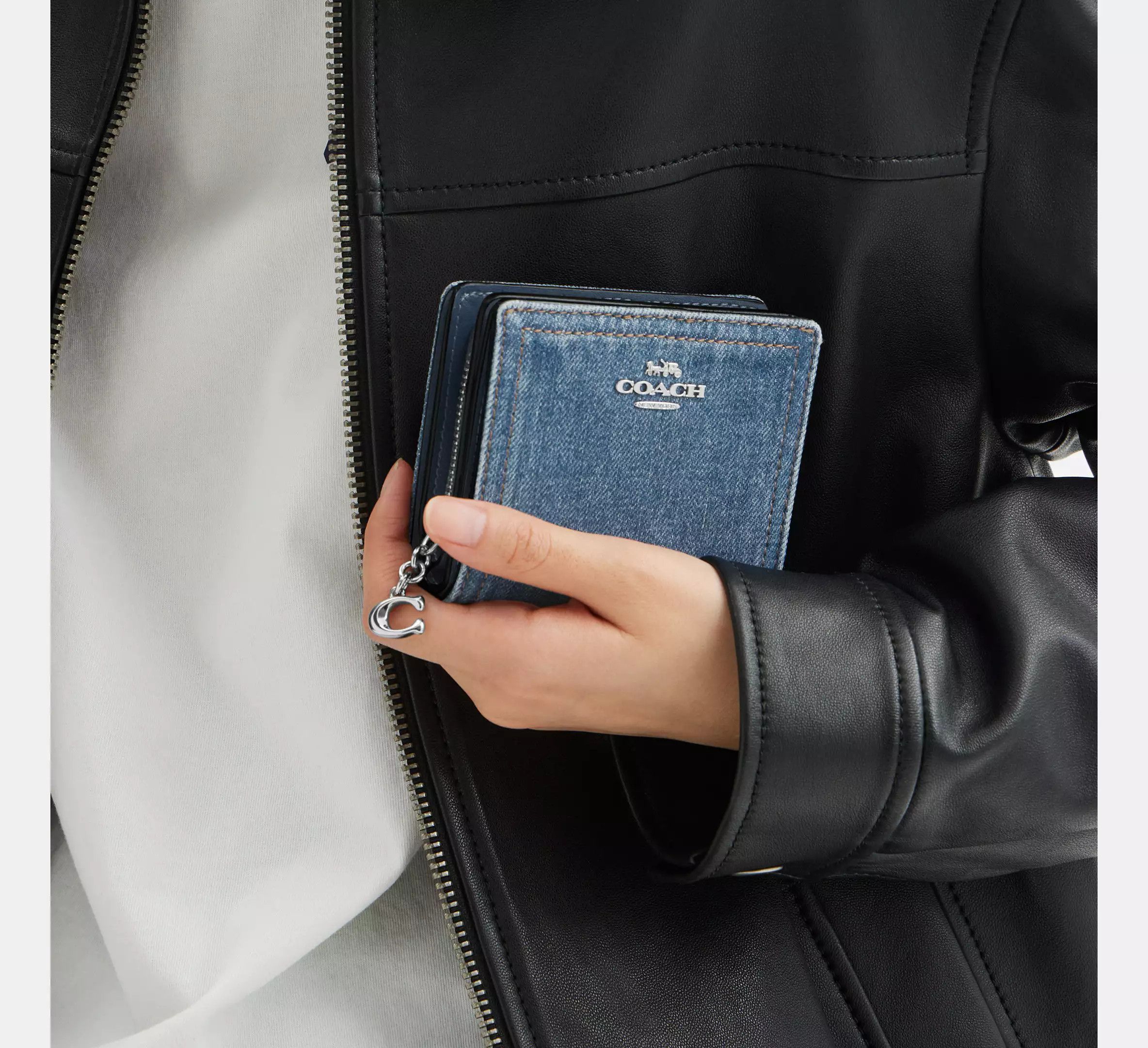 Coach Snap Wallet CAP07 denim/Silver/Indigo Size ONE SIZE - 7 Thumbnail