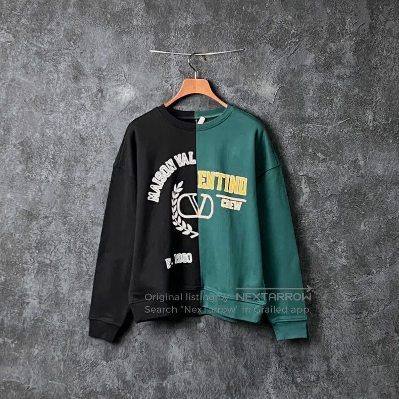 Valentino Valentino Multi-element print panelled crew neck sweatshir Size US S / EU 44-46 / 1 - 1 Thumbnail