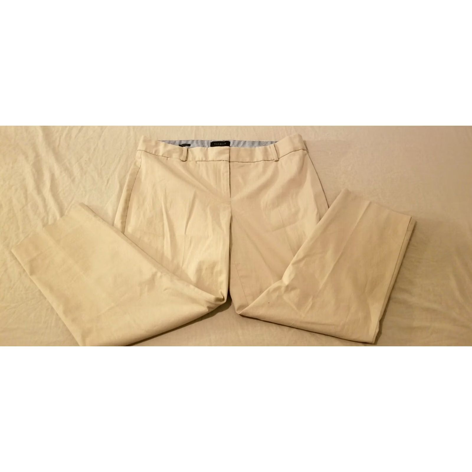 Talbots Talbots Khaki Dress Pants 12 Cotton Slack Trouser Womens Beige Size 34" / US 12 / IT 48 - 3 Thumbnail