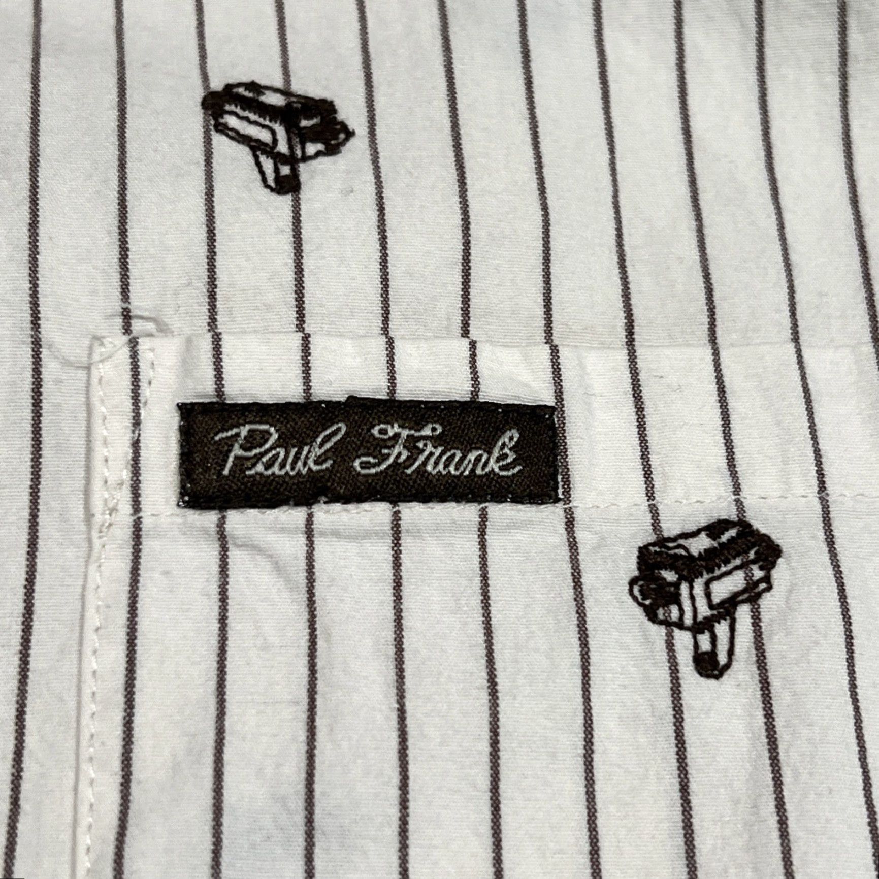 Paul Frank VINTAGE Paul Frank Polo Camp Shirt Men XL Embroidered Movie Cameras Allover Stripes Size US XL / EU 56 / 4 - 4 Thumbnail