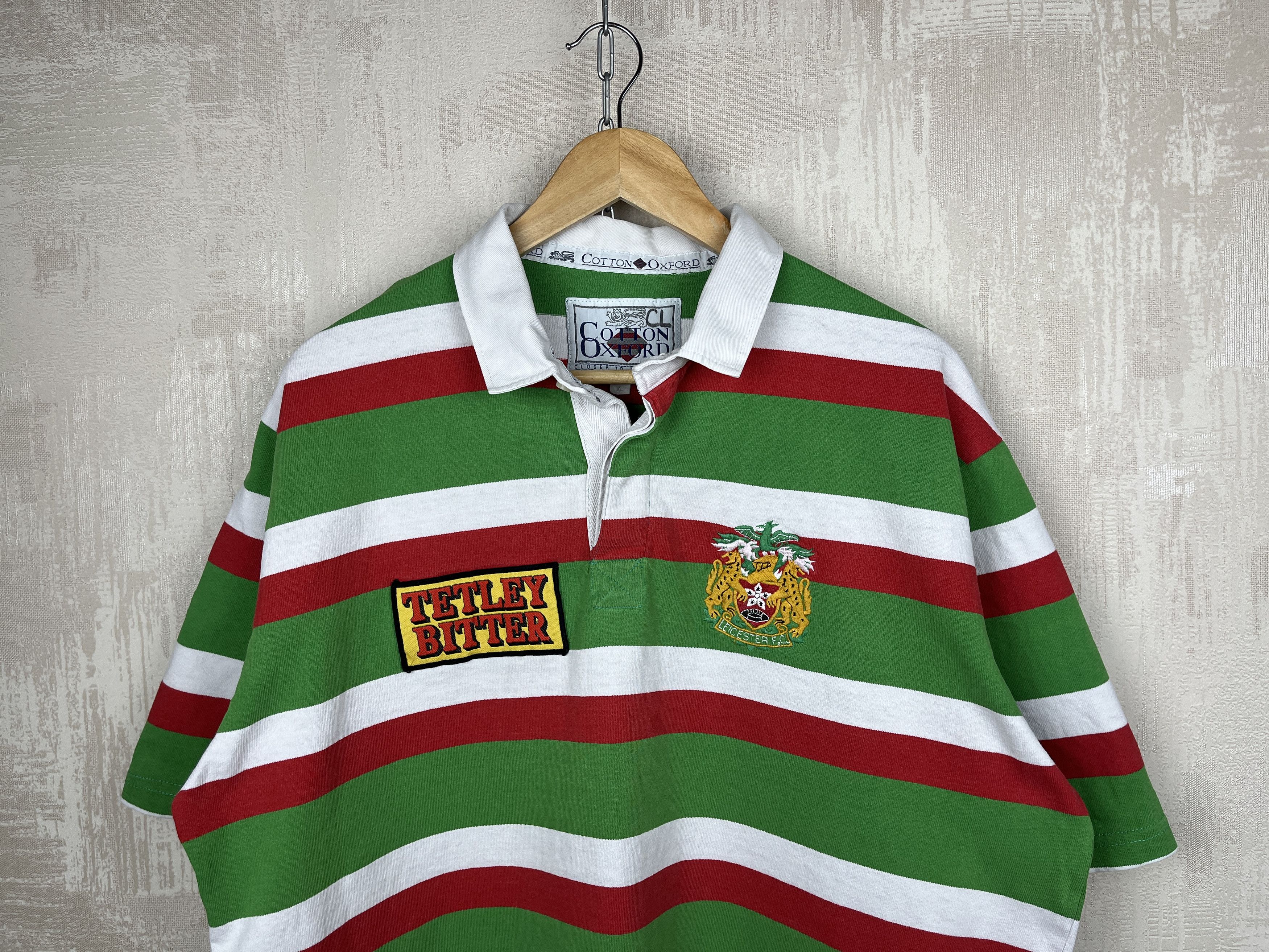 Cotton Traders 90s Leicester Tigers Vintage Rugby Shirt S/S Jersey Size US XL / EU 56 / 4 - 3 Thumbnail