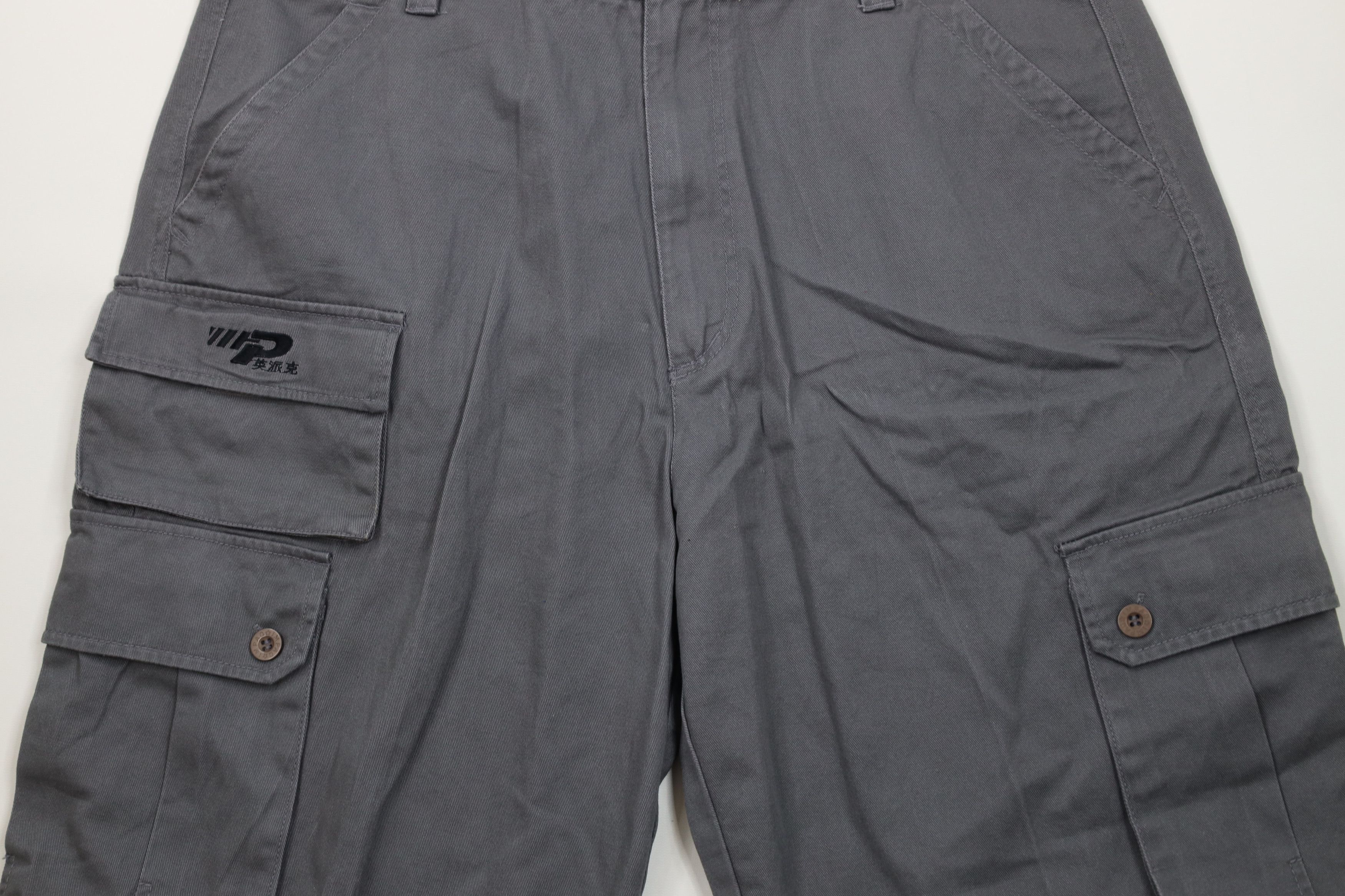 Vintage Vintage 90s Y2K Streetwear Fit Cargo Shorts Gray Cotton Size US 40 / EU 56 - 3 Thumbnail