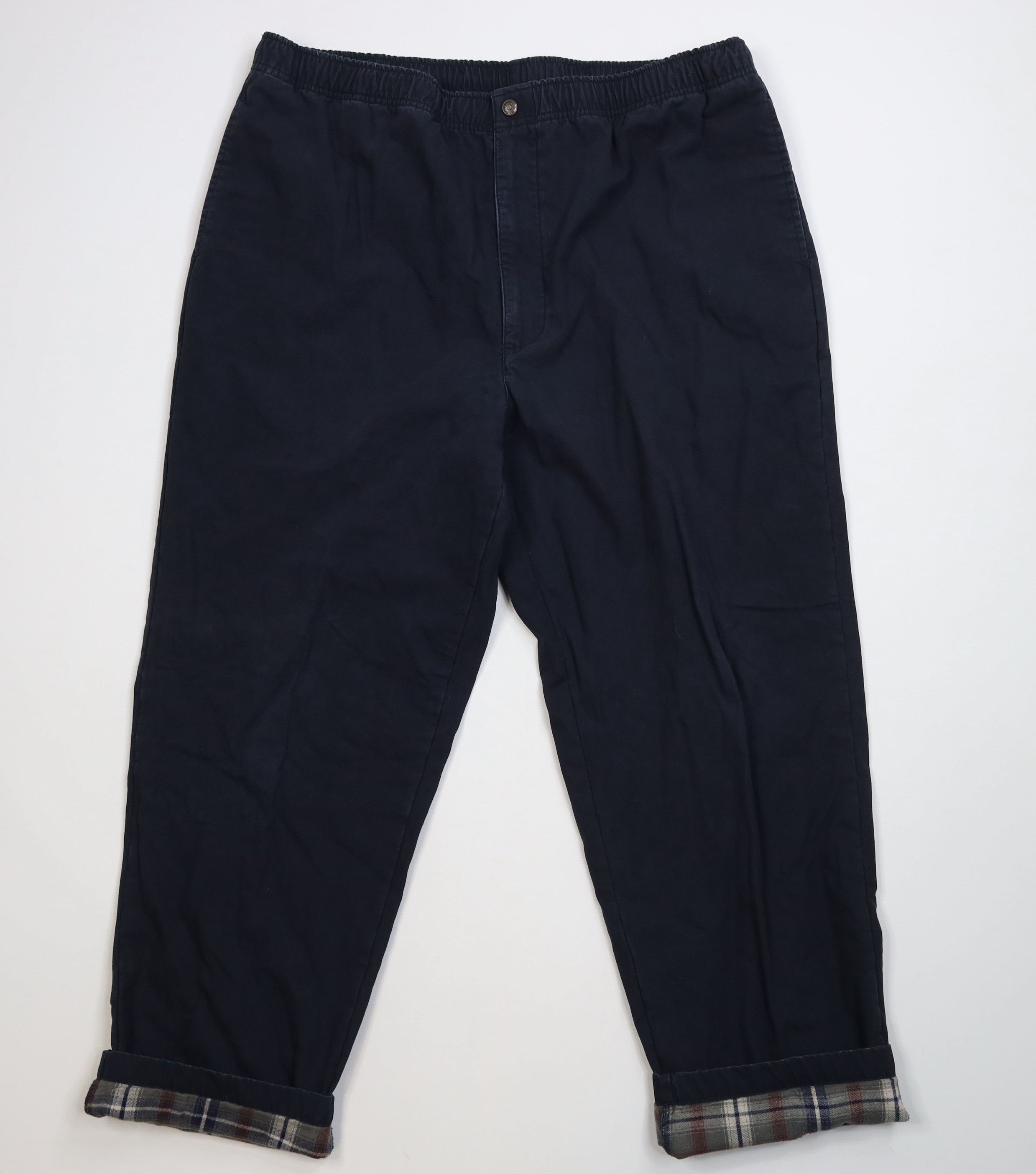 L.L. Bean Vintage LL Bean Heavy Flannel Lined Cotton Pants Navy Blue Size US 36 / EU 52 - 1 Thumbnail
