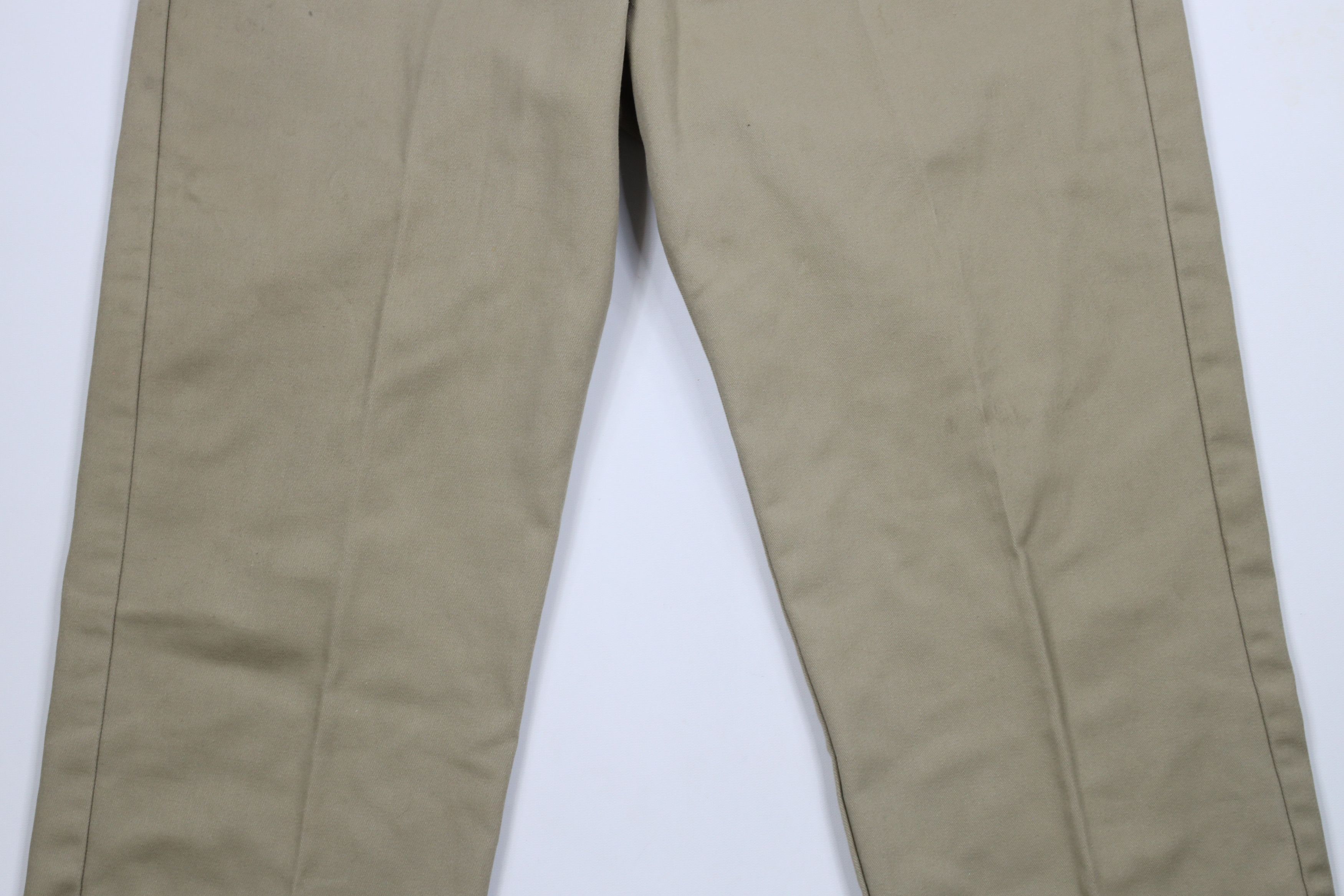 Dickies × Vintage Vintage 90s Y2K Dickies Flannel Lined Wide Leg Pants Beige Size US 36 / EU 52 - 4 Thumbnail