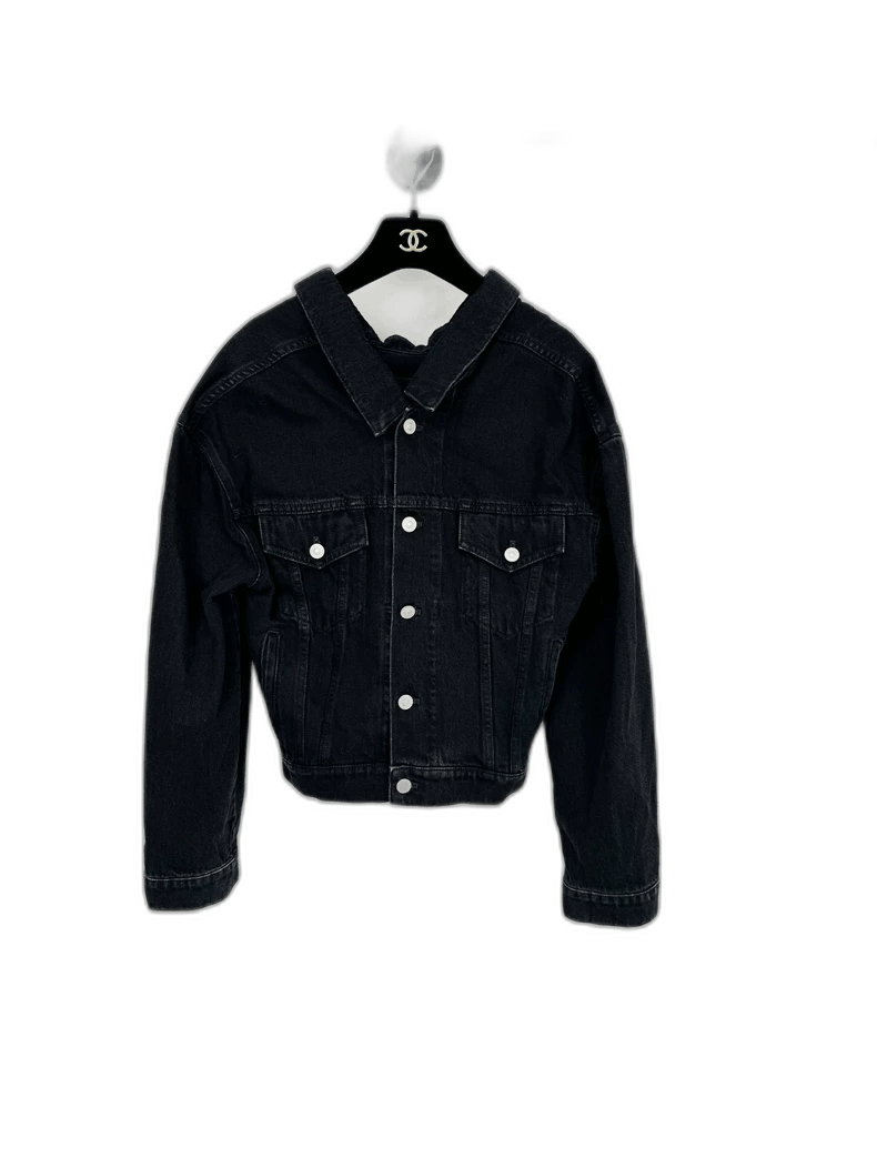 Balenciaga Balenciaga Black Denim Jacket Size 36 Size S / US 4 / IT 40 - 1 Thumbnail