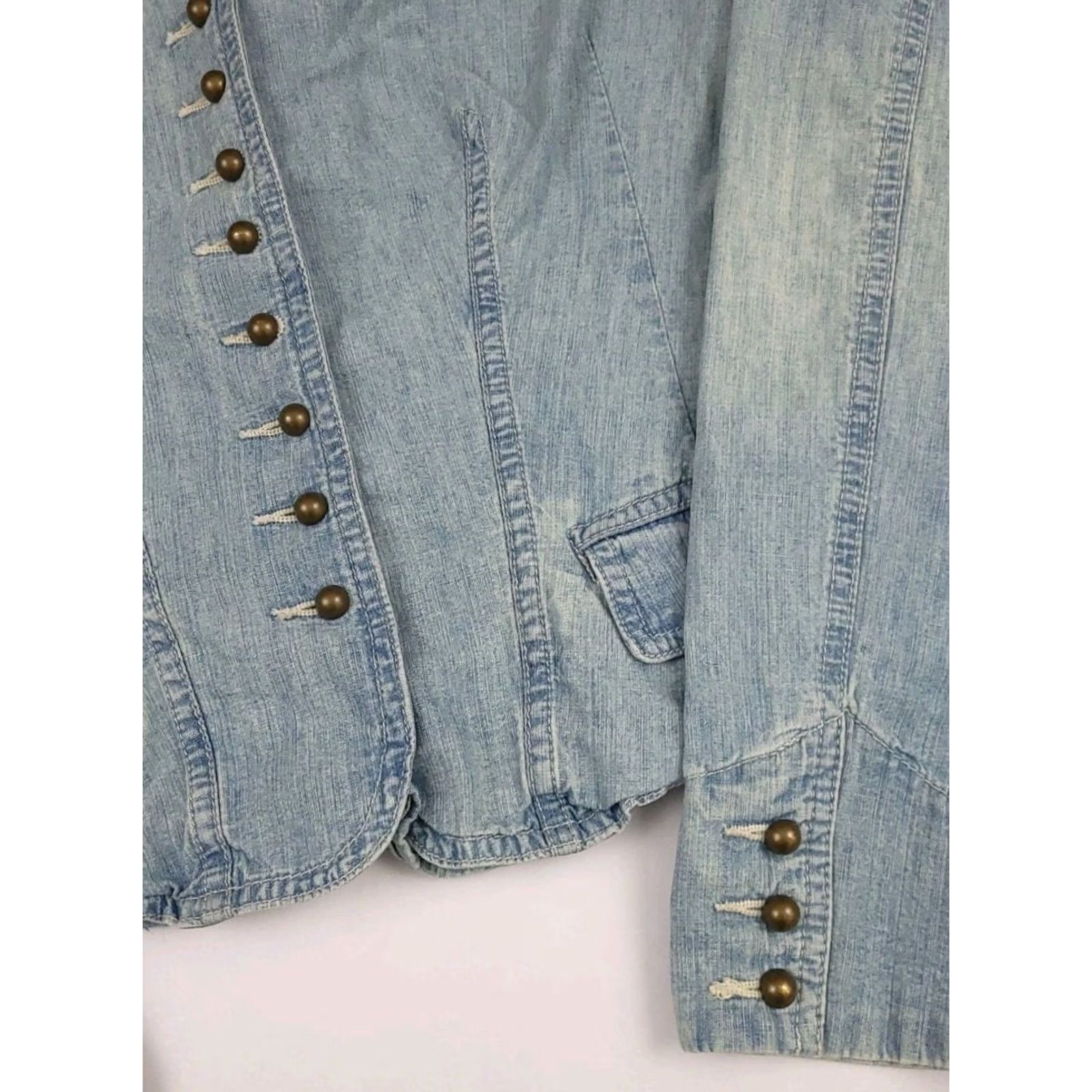 Ralph Lauren VINTAGE Ralph Lauren Chambray Denim Button Jacket RL Jeans Women's M Lightweight Blue Shirt/ Jacket Size 32" / US 10 / IT 46 - 4 Thumbnail