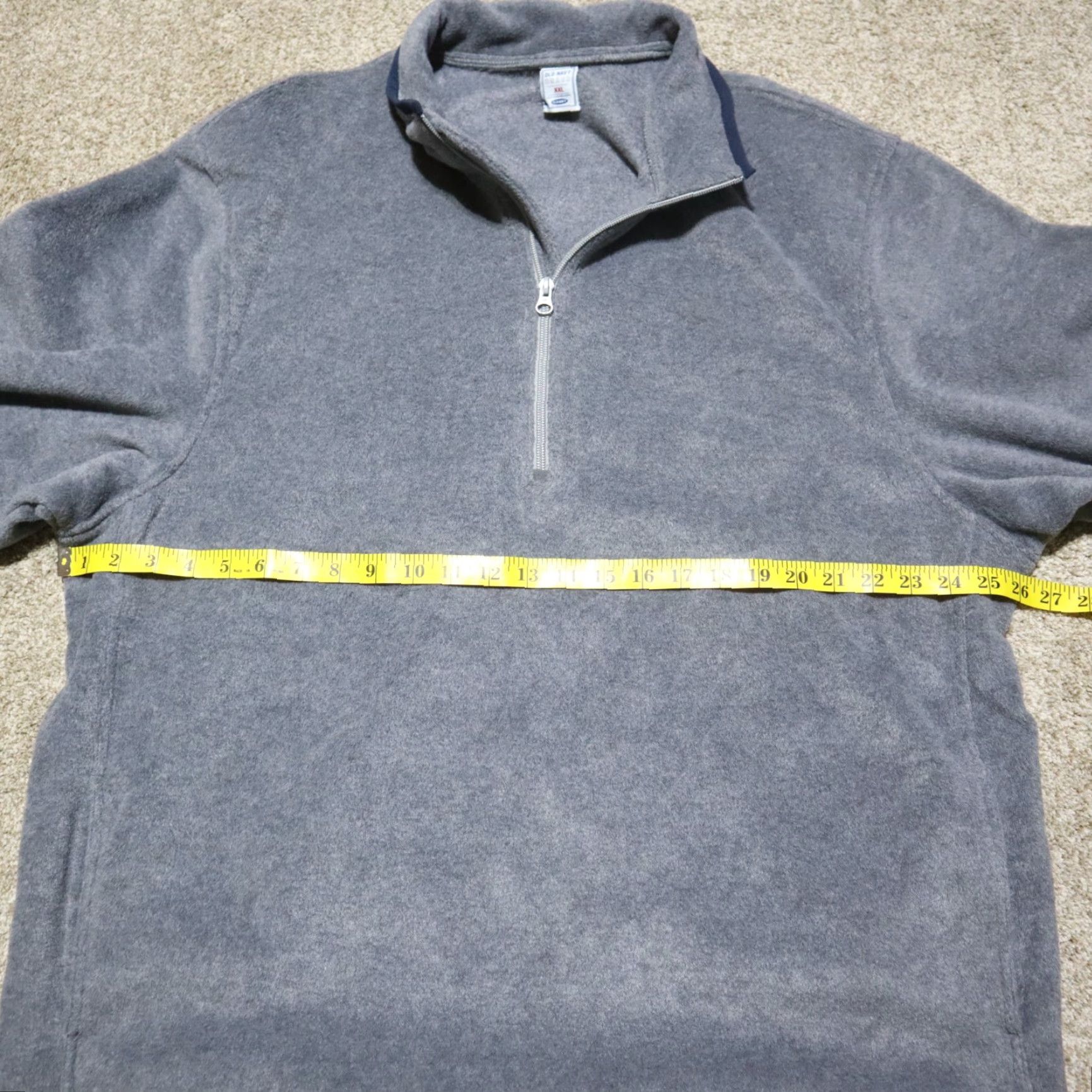Old Navy Old Navy Sweater 2XL Gray Long Sleeve Pullover 1/4 Zip Crew Neck Adult Men Size US XXL / EU 58 / 5 - 4 Thumbnail