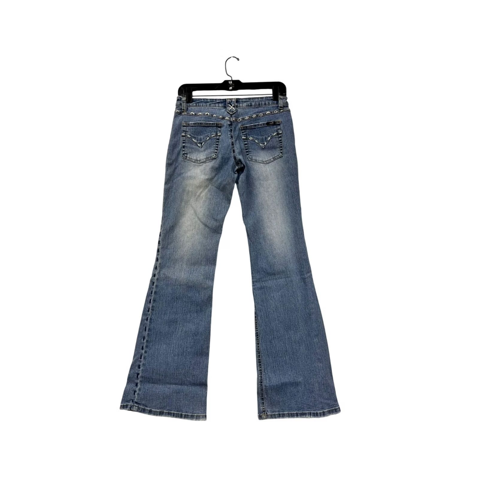 Vintage VINTAGE Angels Women's Jeans Flared Blue Size 5 Pockets 1990s Homes Size 27" / US 4 / IT 40 - 2 Thumbnail