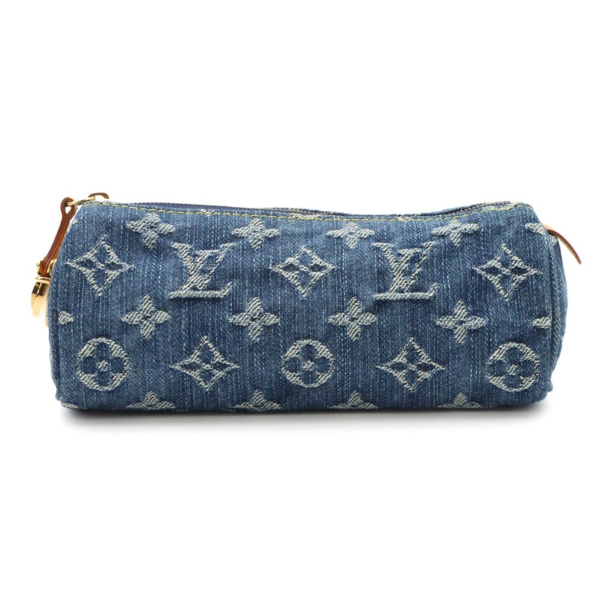 Louis Vuitton Louis Vuitton Monogram Denim Trousse Speedy GM Handbag Pouch Blue M95081 Gold Hardware Size ONE SIZE - 1 Thumbnail