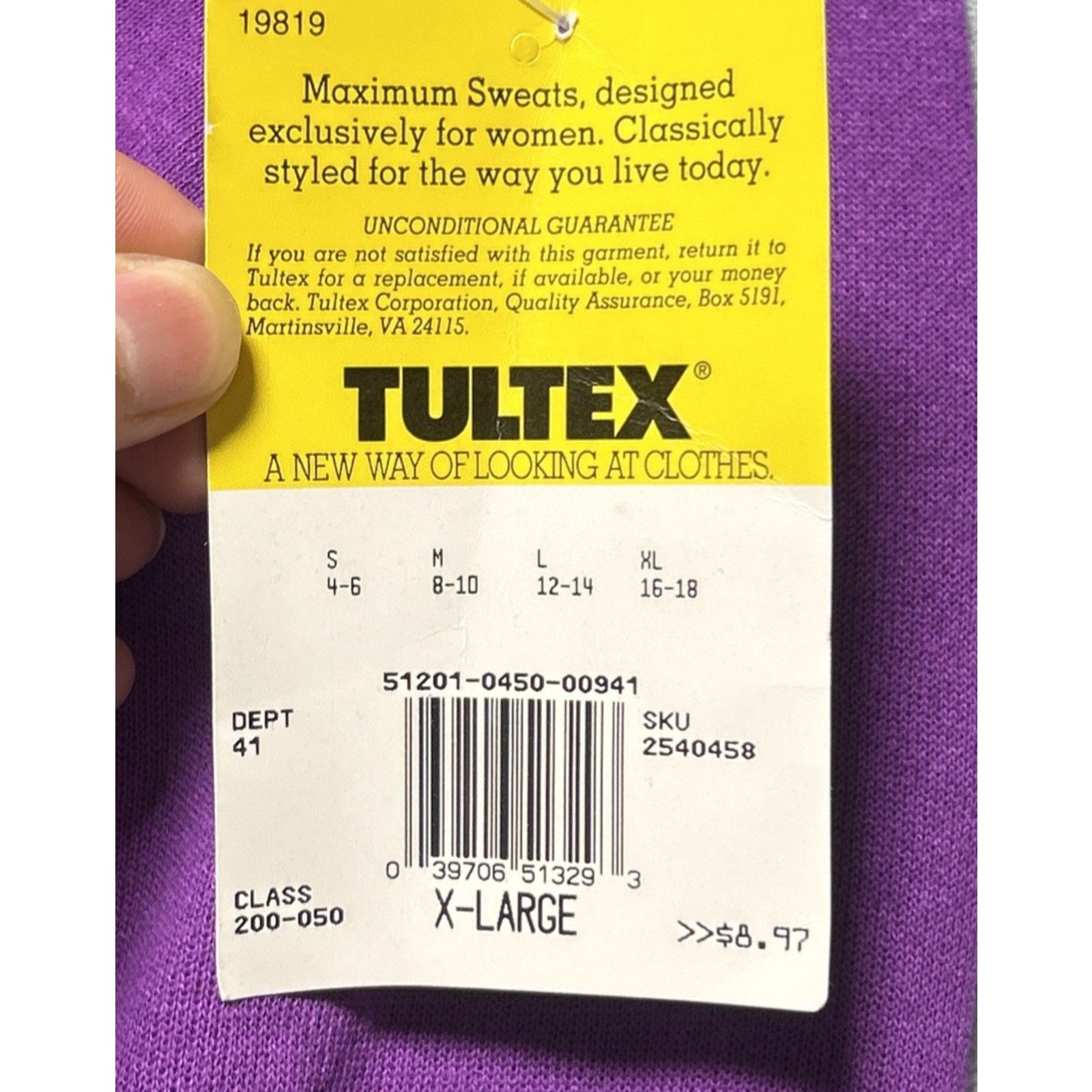 Tultex Vintage USA Tultex Blank Crewneck Sweatshirt Mens XL Sweater Size US XL / EU 56 / 4 - 4 Thumbnail