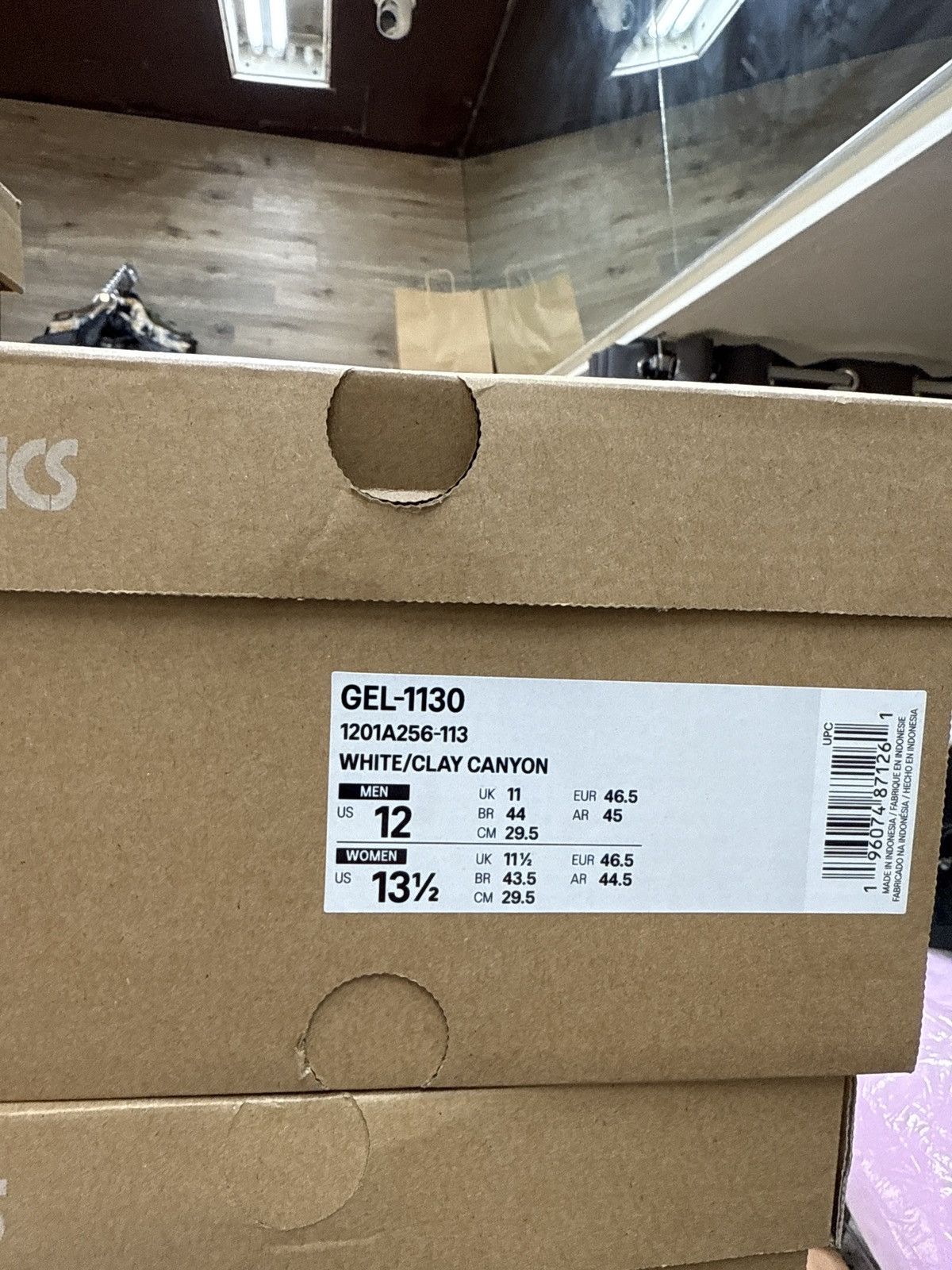 Asics Asics Gel 1130s White/Clay Canyon Size US 12 / EU 45 - 7 Thumbnail