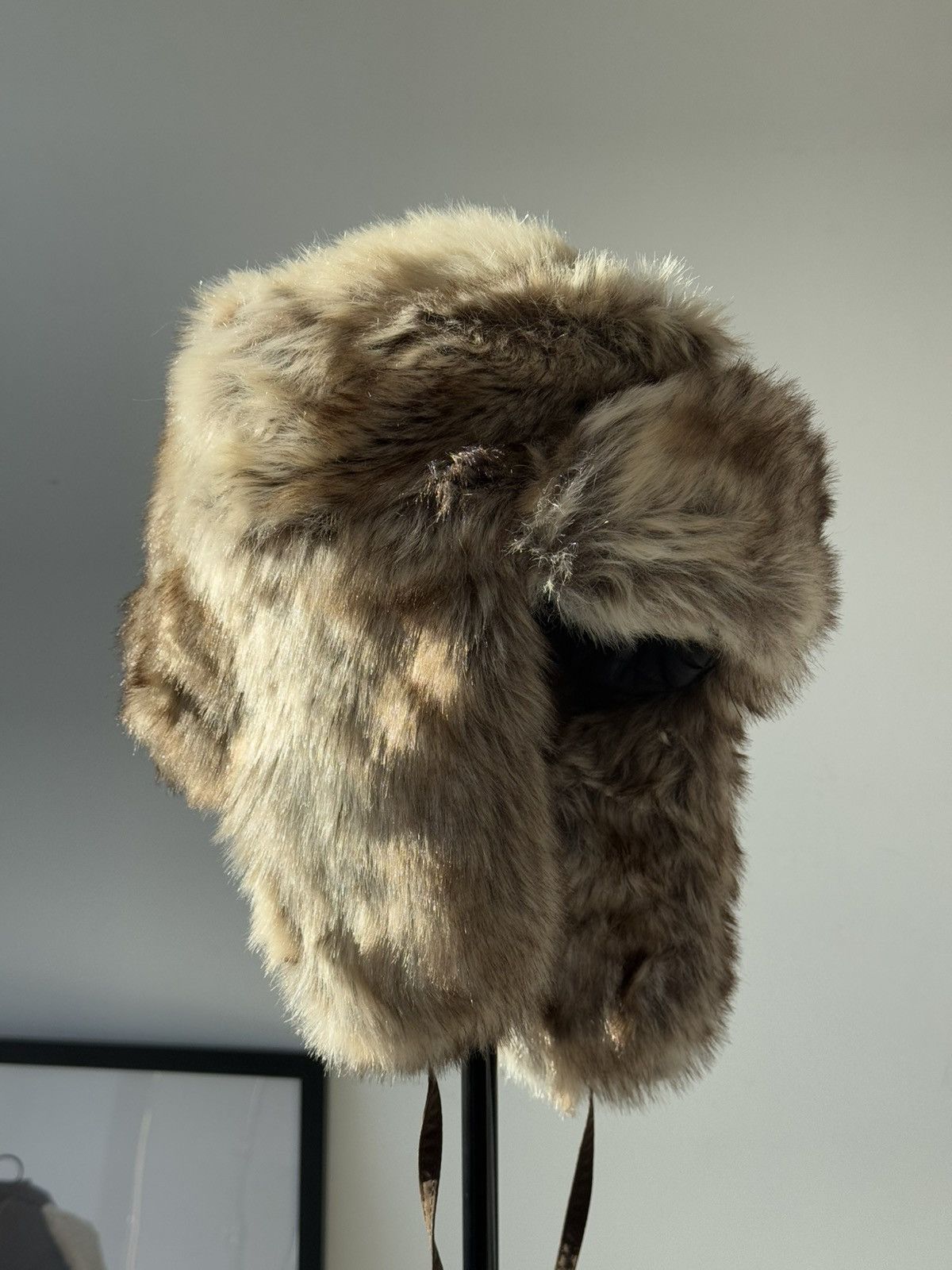 Japanese Brand × Vintage Vintage Crazy Y2k Mohair Fuzzy Hat Ushanka Punk Huge Size ONE SIZE - 12 Thumbnail