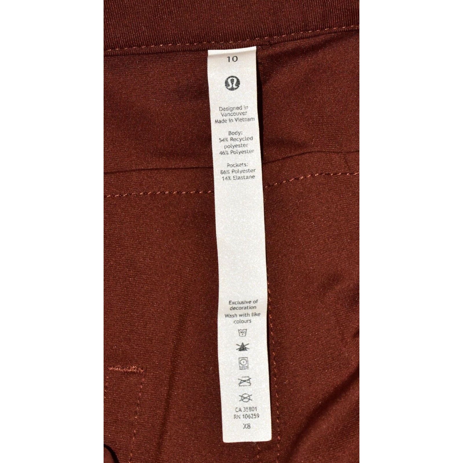 Lululemon NEW LULULEMON Brick Sweat Wicking Fabric Stretch Pants Sz 10 Size 32" / US 10 / IT 46 - 6 Thumbnail