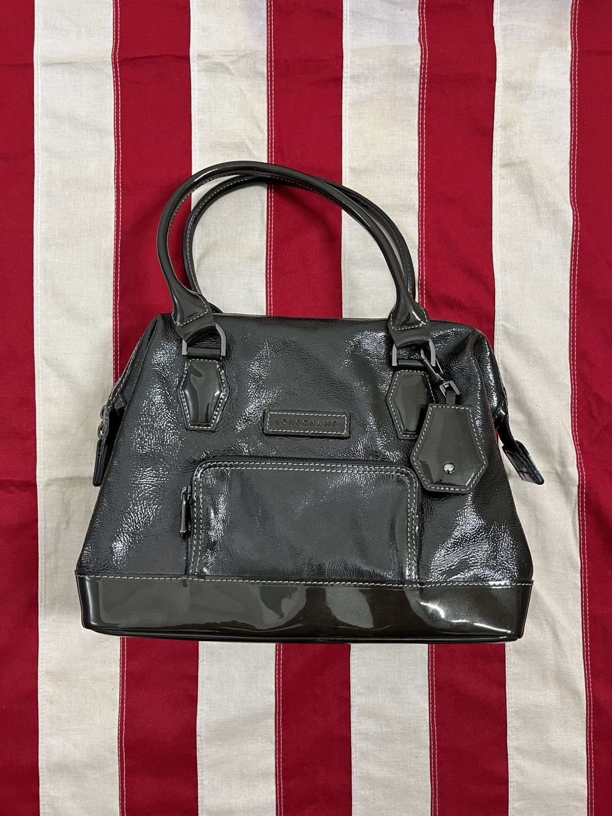 Longchamp Vintage Longchamp Black Patent Bag Size ONE SIZE - 1 Thumbnail
