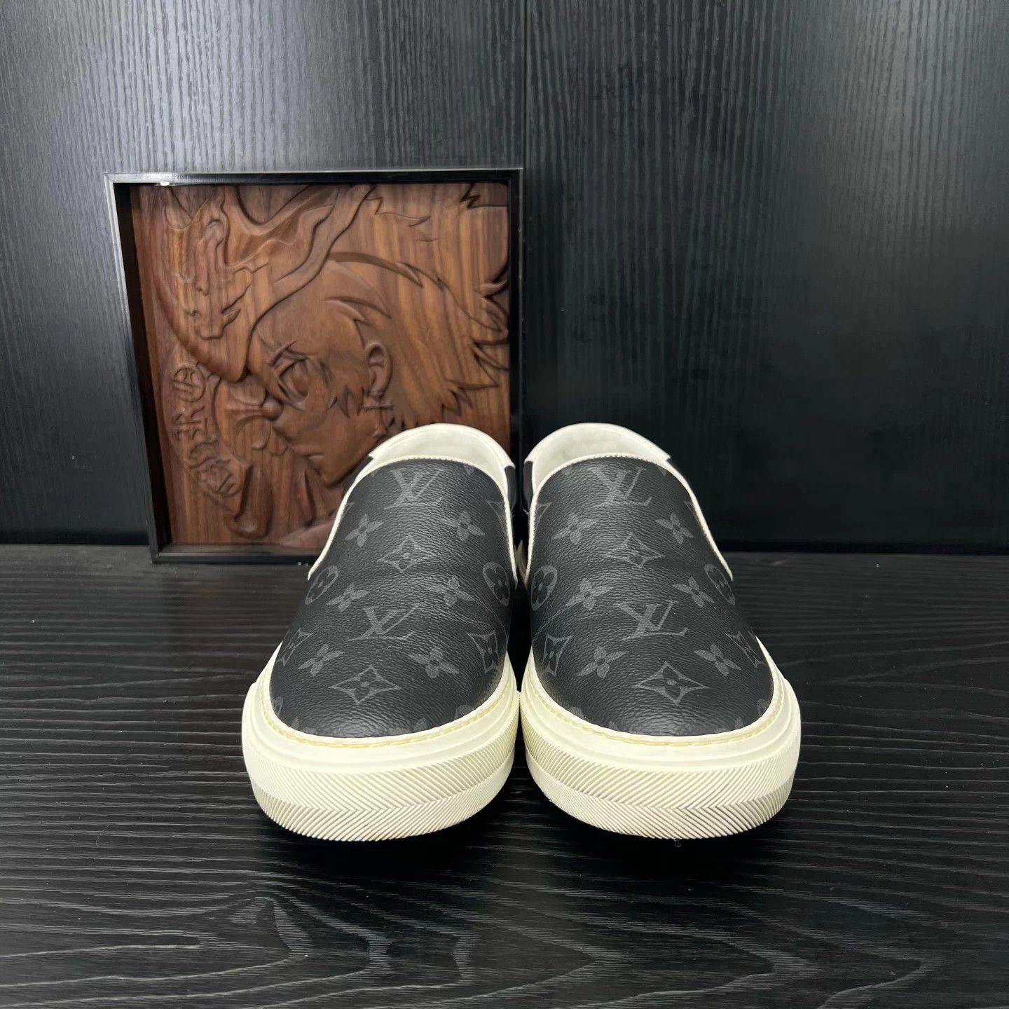 Louis Vuitton LV Eclipse Black Gray Allover Print 40 EU 6 Size US 7 / EU 40 - 4 Thumbnail