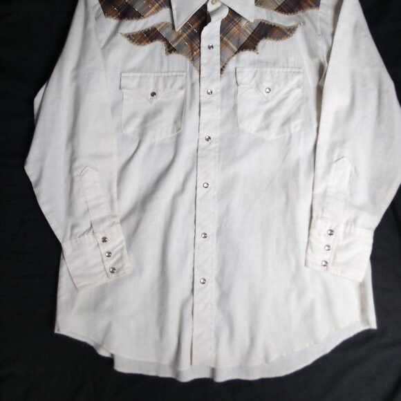 Other Vintage Karman Plaid Trim Western Button Shirt Size US XL / EU 56 / 4 - 3 Thumbnail
