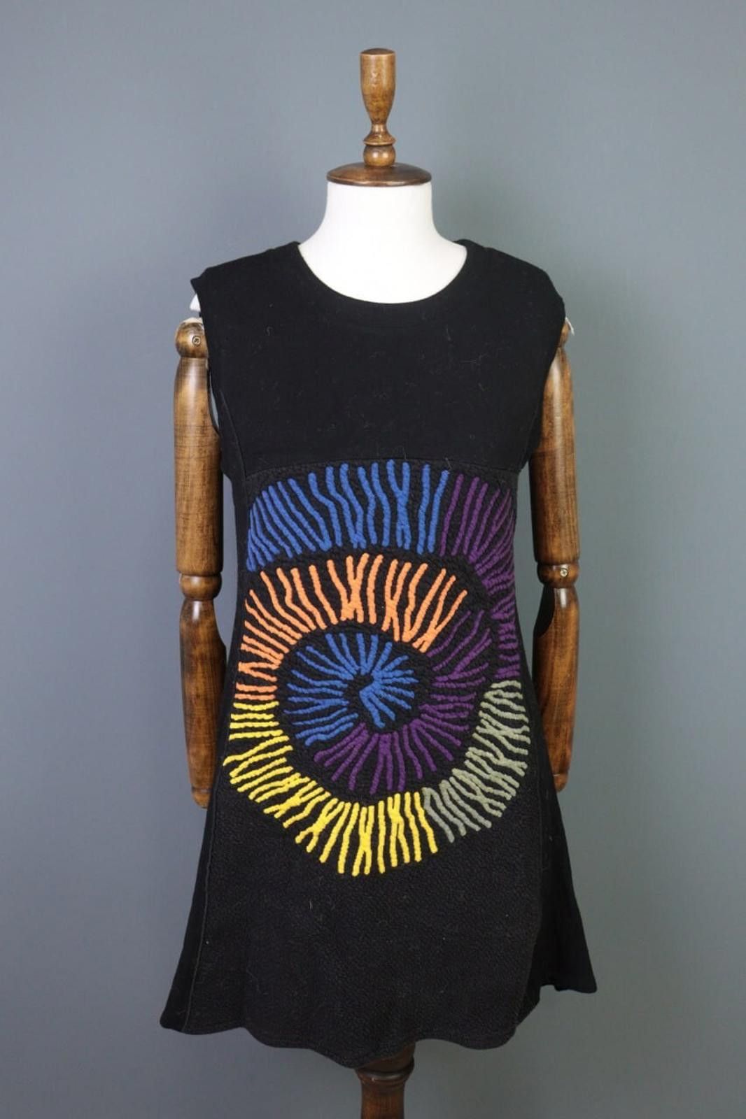 Designer Aventures des Toiles Black A-Line Mini Dress Size 42 Size M / US 6-8 / IT 42-44 - 1 Thumbnail