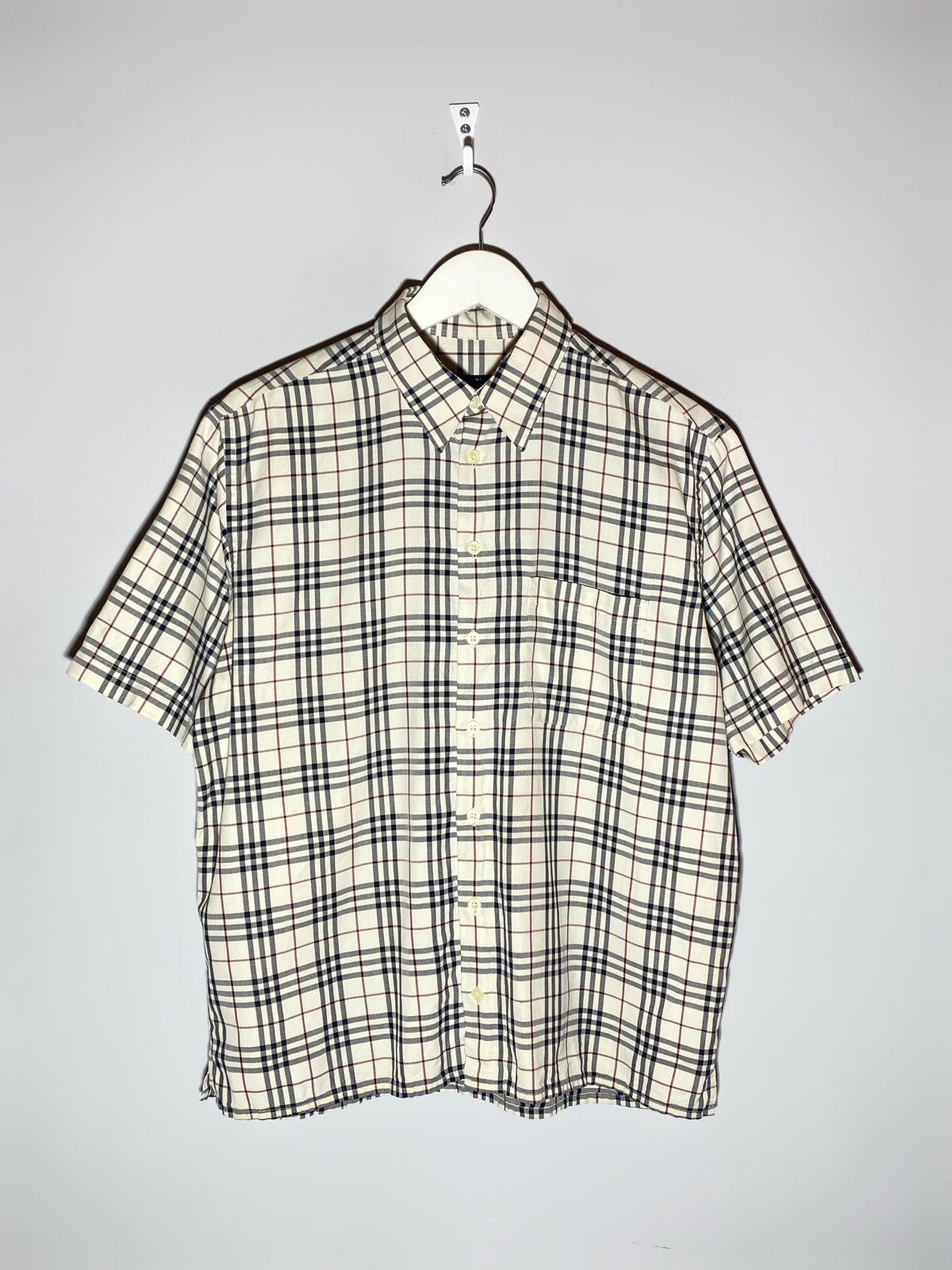 Burberry Vintage Burberry London Checked Short Sleeve Shirt Men’s Size US M / EU 48-50 / 2 - 1 Thumbnail
