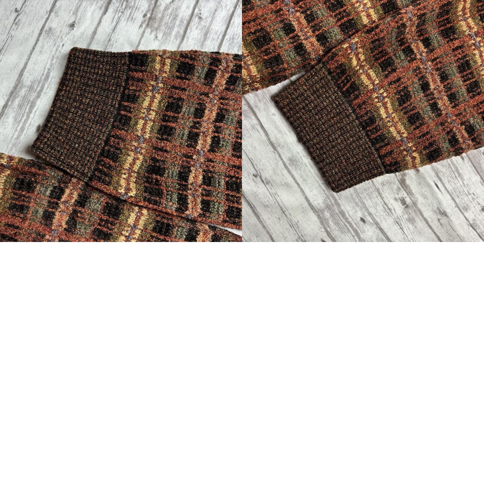 VINTAGE Ermenegildo Zegna Wool Blend Sweater Men Multicolor Brown Striped Crew Neck XL 54 Pullover Knit Vintage Designer Italian Regular