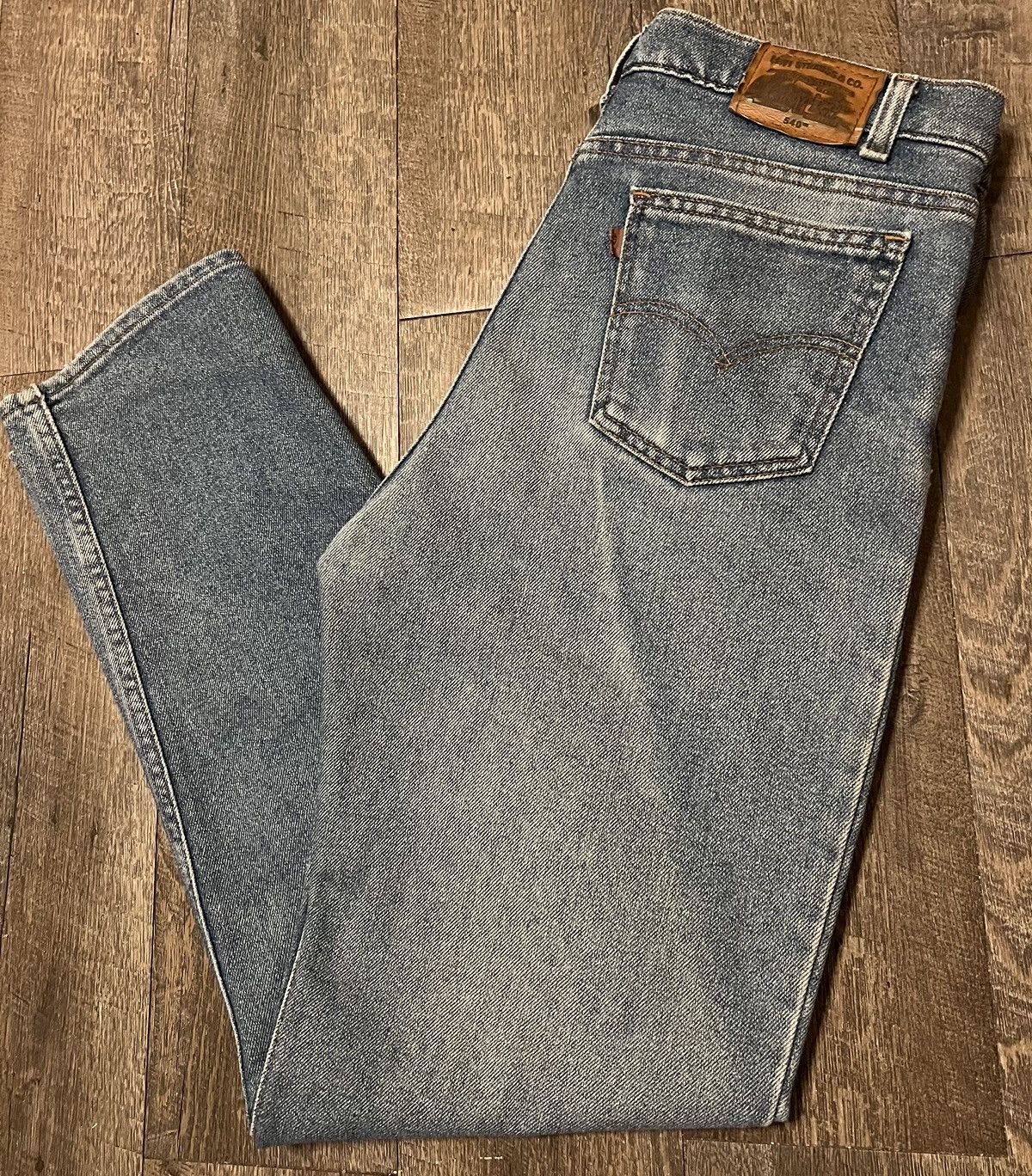 Levi's × Vintage Vintage 90’s Levis 540 Brown Tab Made In USA Flex Blue Jeans Size US 34 / EU 50 - 1 Thumbnail