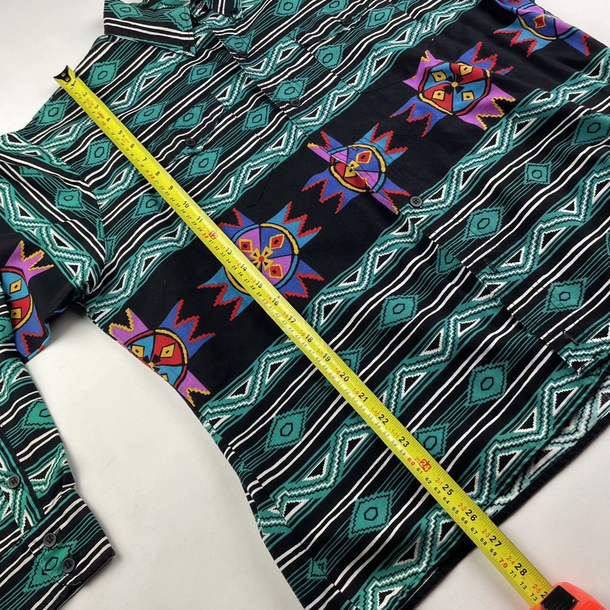 Vintage Wrangler Brushpopper Shirt XL Teal Cowboy Western Aztec 90s Size US XL / EU 56 / 4 - 9 Thumbnail