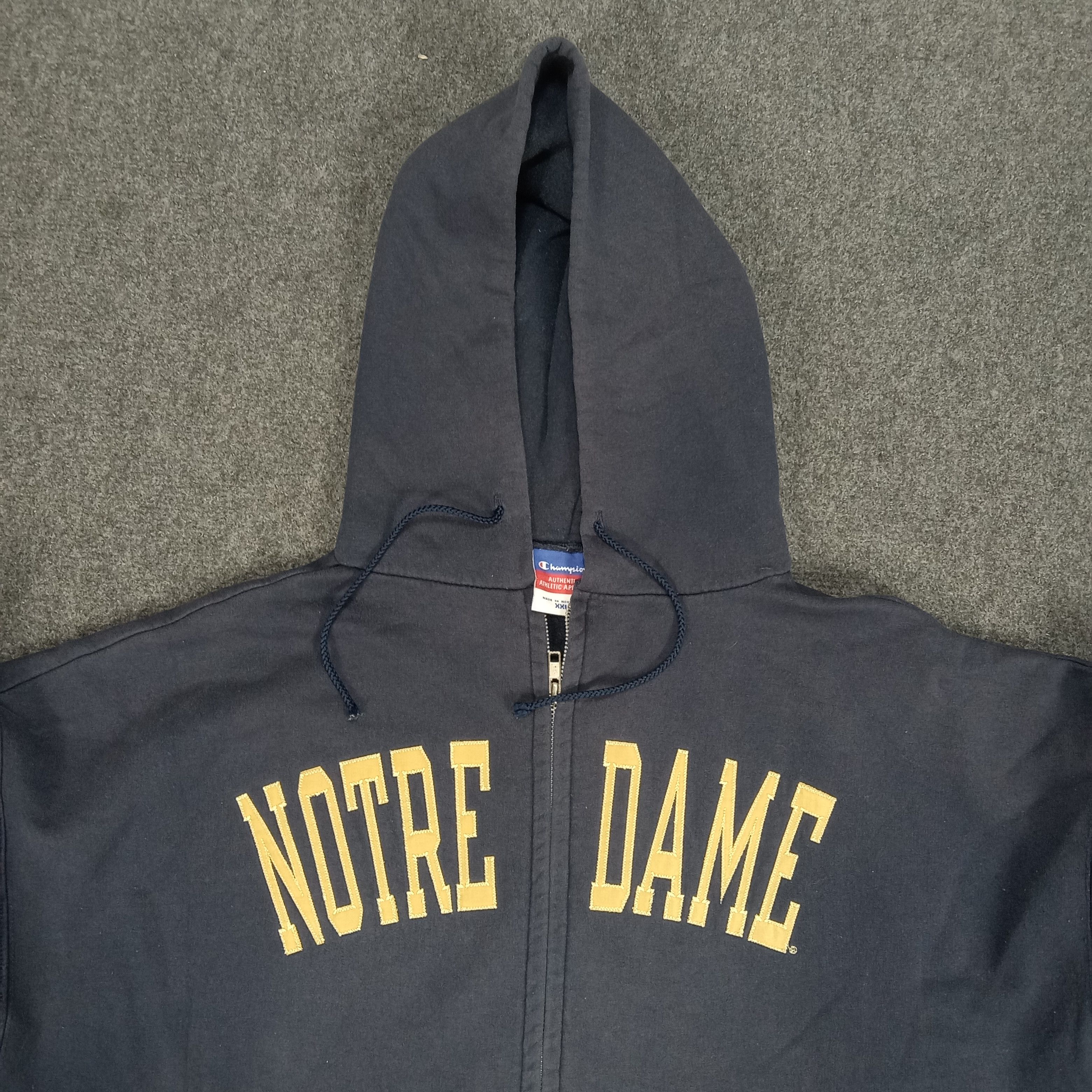 Champion × Vintage Notre Dame American College University Hoodies Size US XXL / EU 58 / 5 - 3 Thumbnail