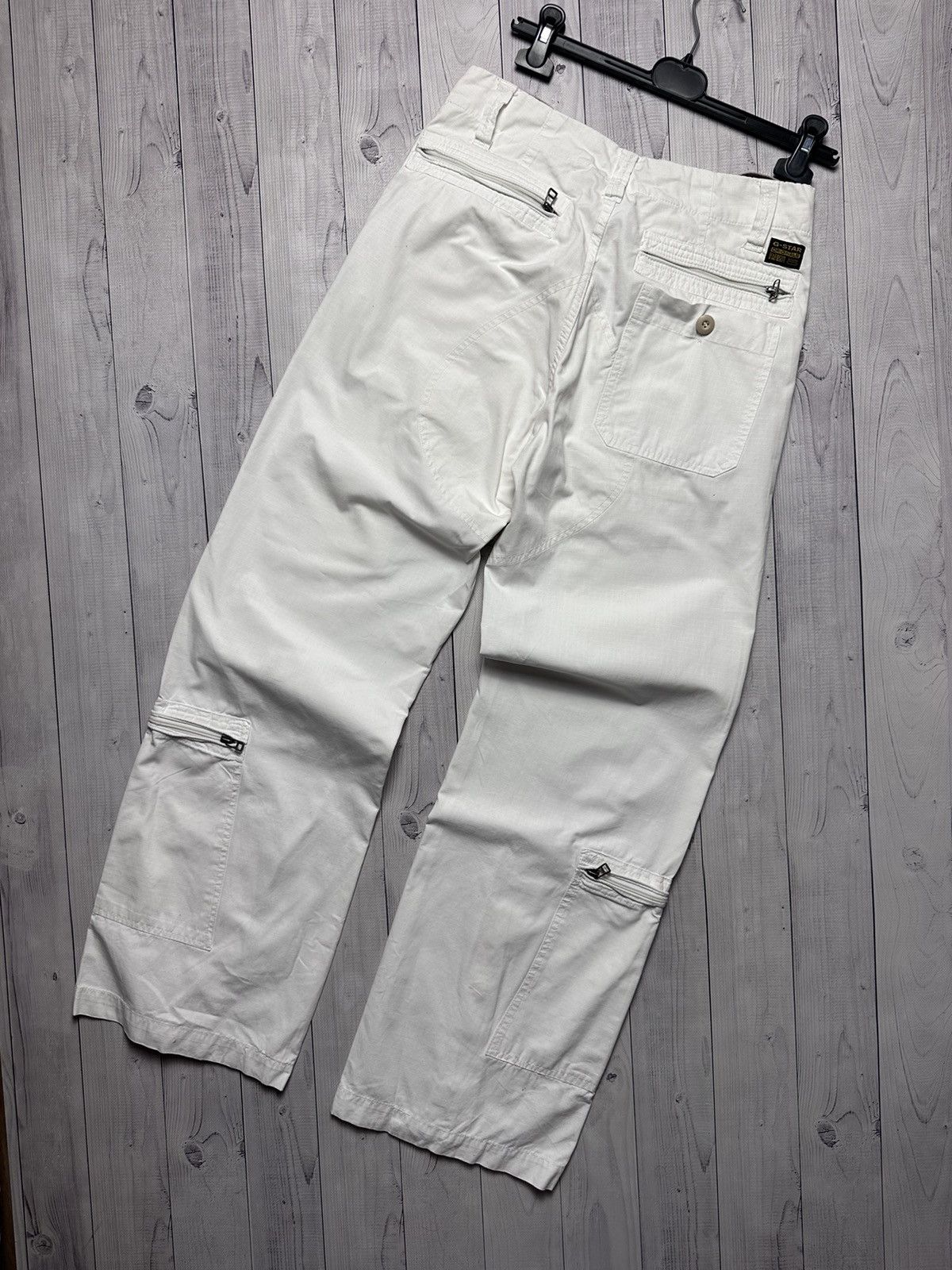 G-Star Vintage Raw G-Star cargo pants zip white rare size 30/34 Size US 30 / EU 46 - 9 Thumbnail