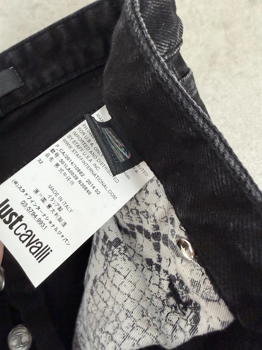 Just Cavalli AW2014 Cavalli Black Crocodile Print Slim Pants Size US 30 / EU 46 - 10 Thumbnail
