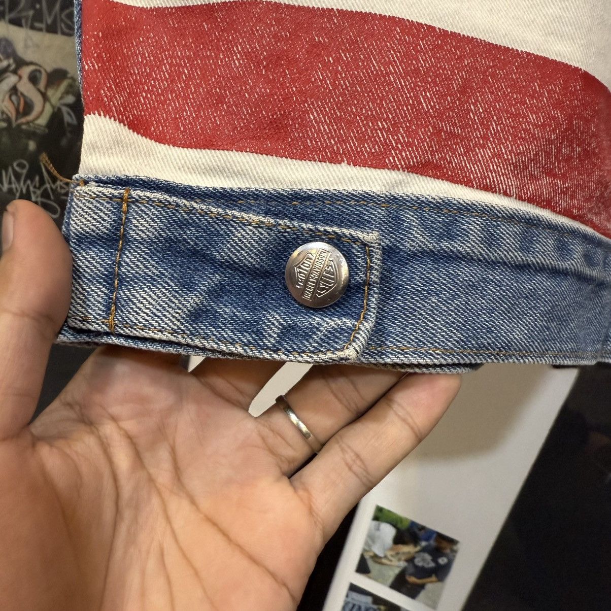 Harley Davidson Harley Davidson Vest American Flag Size US XXL / EU 58 / 5 - 8 Thumbnail