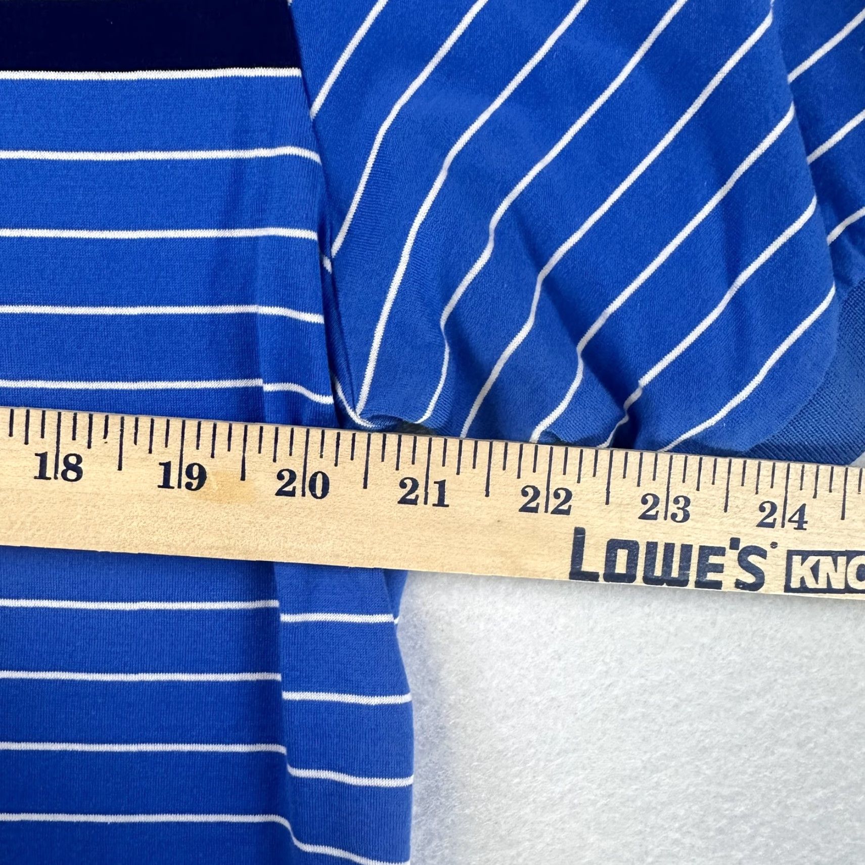 Polo Ralph Lauren Polo Ralph Lauren Polo Shirt Mens Large Blue Striped Moisture Cotton Size US L / EU 52-54 / 3 - 7 Thumbnail