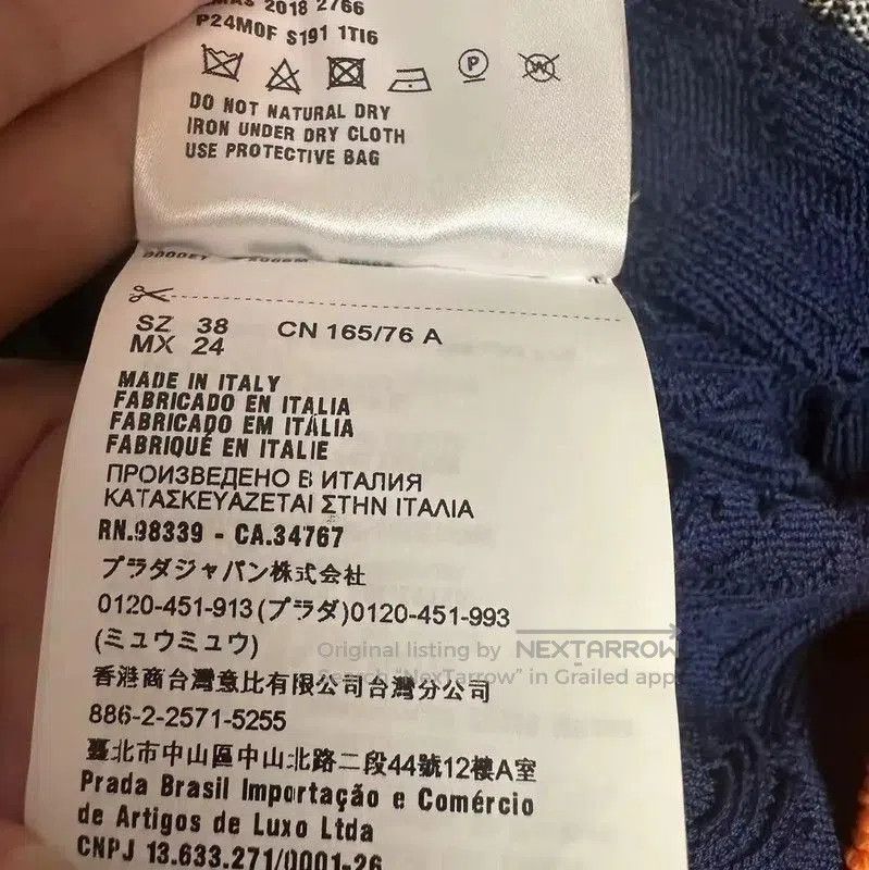 Prada Prada Summer Blue Cotton Logo T-Shirt. Size S / US 4 / IT 40 - 5 Thumbnail