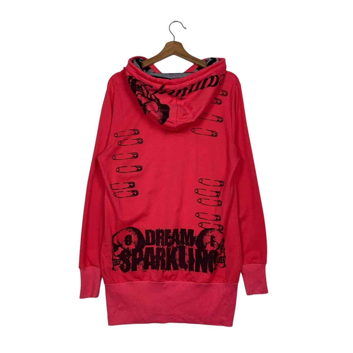 Japanese Brand GLITTER NEED Skulls Big Logo Punk Hoodies #1595-C71 Size M / US 6-8 / IT 42-44 - 14 Thumbnail