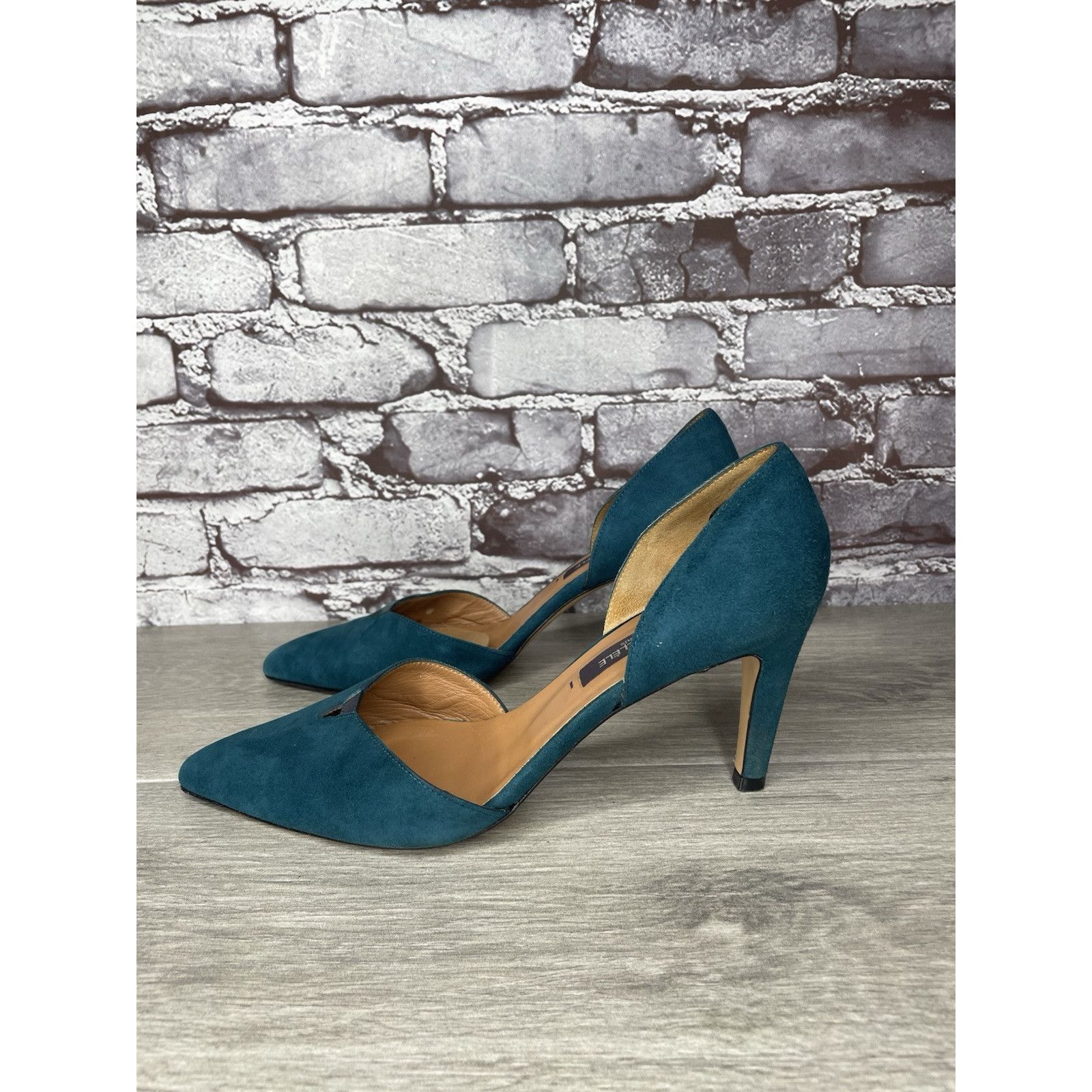 Other Parallele Blue Suede Leather Pointed Toe Stilettos Heels Wom Size US 7.5 / IT 37.5 - 2 Thumbnail