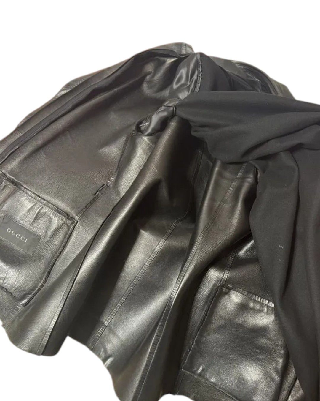 Gucci TOM FORD ERA WOOL LINED LEATHER JACKET Size US M / EU 48-50 / 2 - 2 Thumbnail