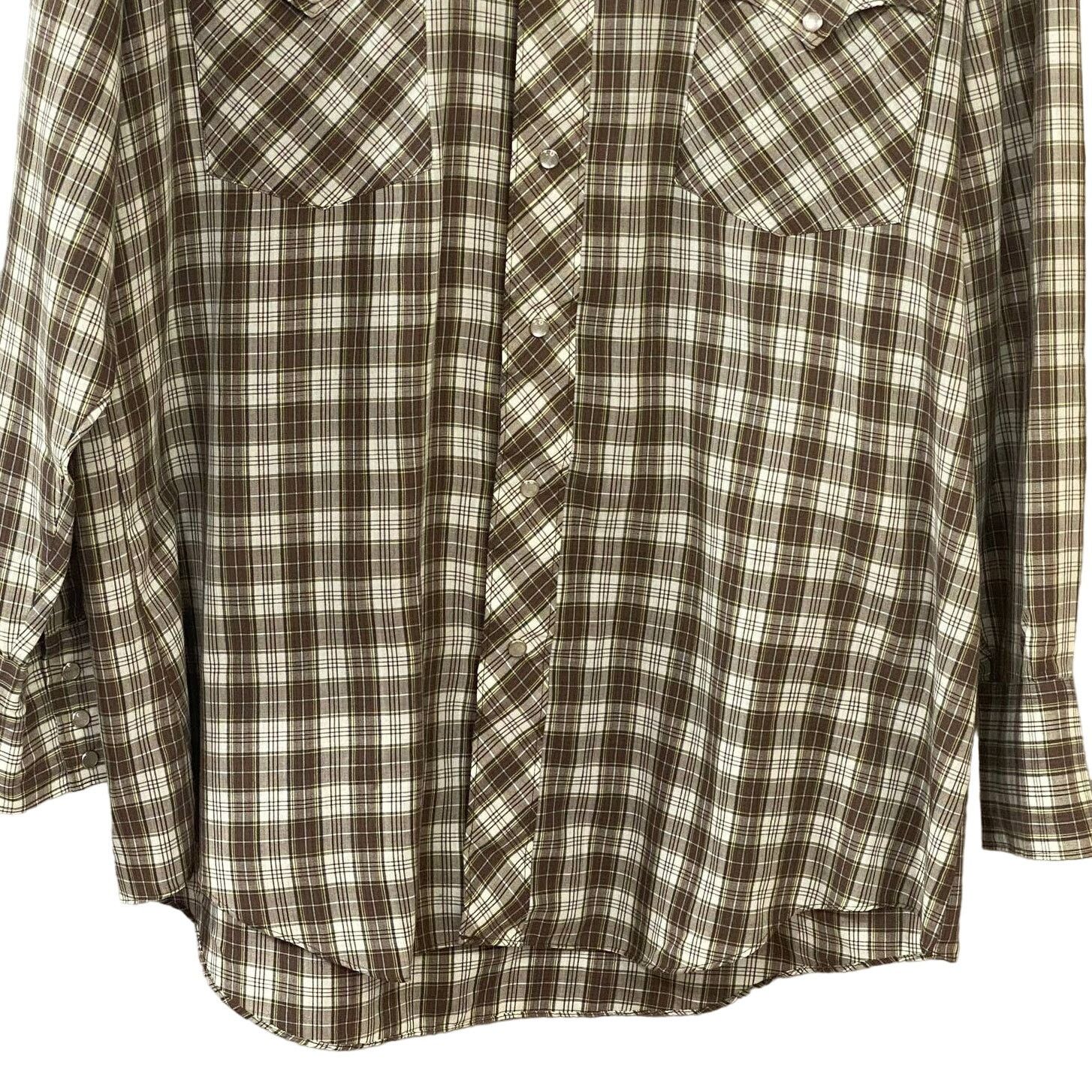Other ATA Authentic Western Vintage Pearl Snap Plaid 16.5 (Large) Size US L / EU 52-54 / 3 - 5 Thumbnail