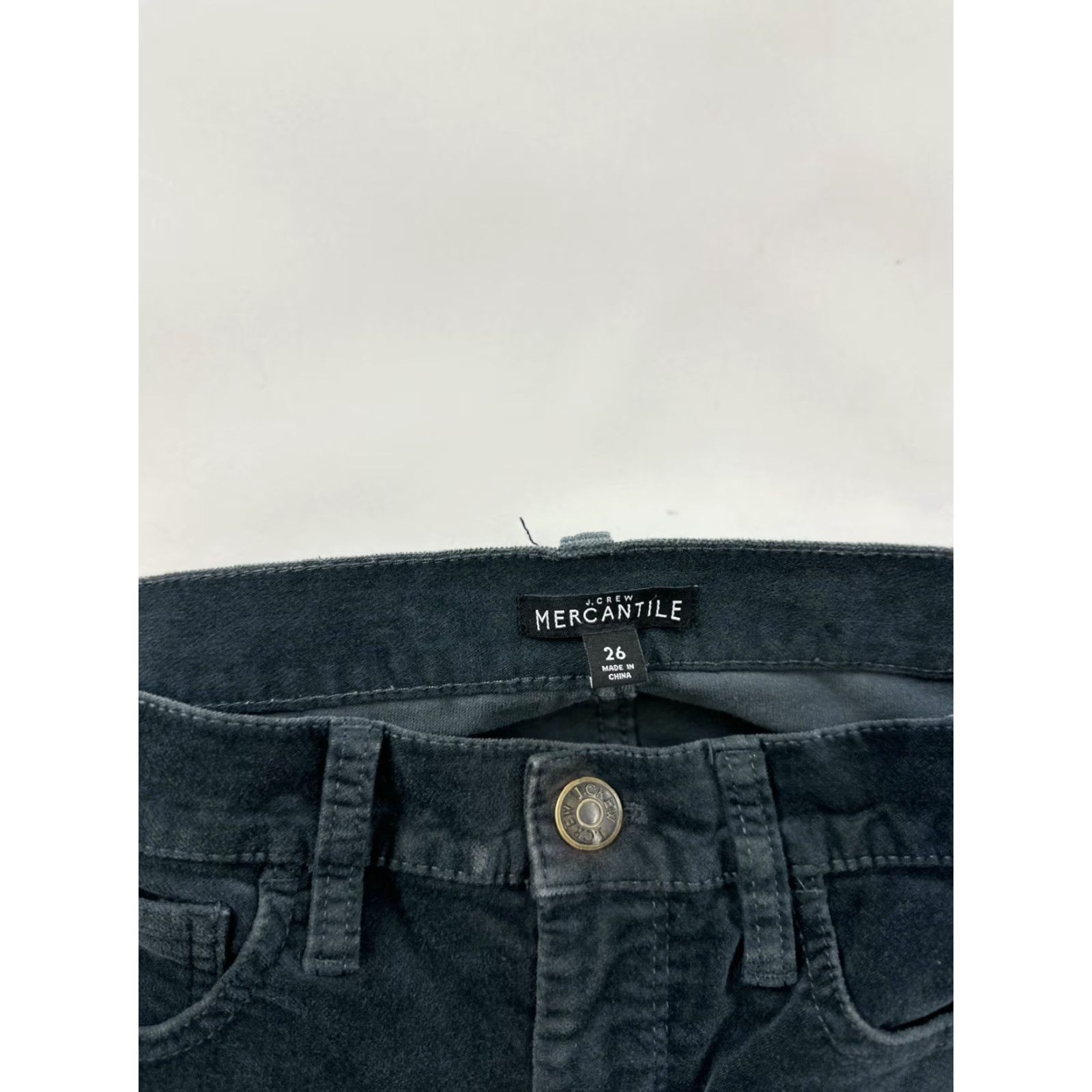 J.Crew J.Crew Pants Women’s Size 26 Dark Grey Velour Skinny Velour Gray Toothpick Skinny Jeans Ankle 26 Women Mens? Size 26" / US 2 / IT 38 - 3 Thumbnail