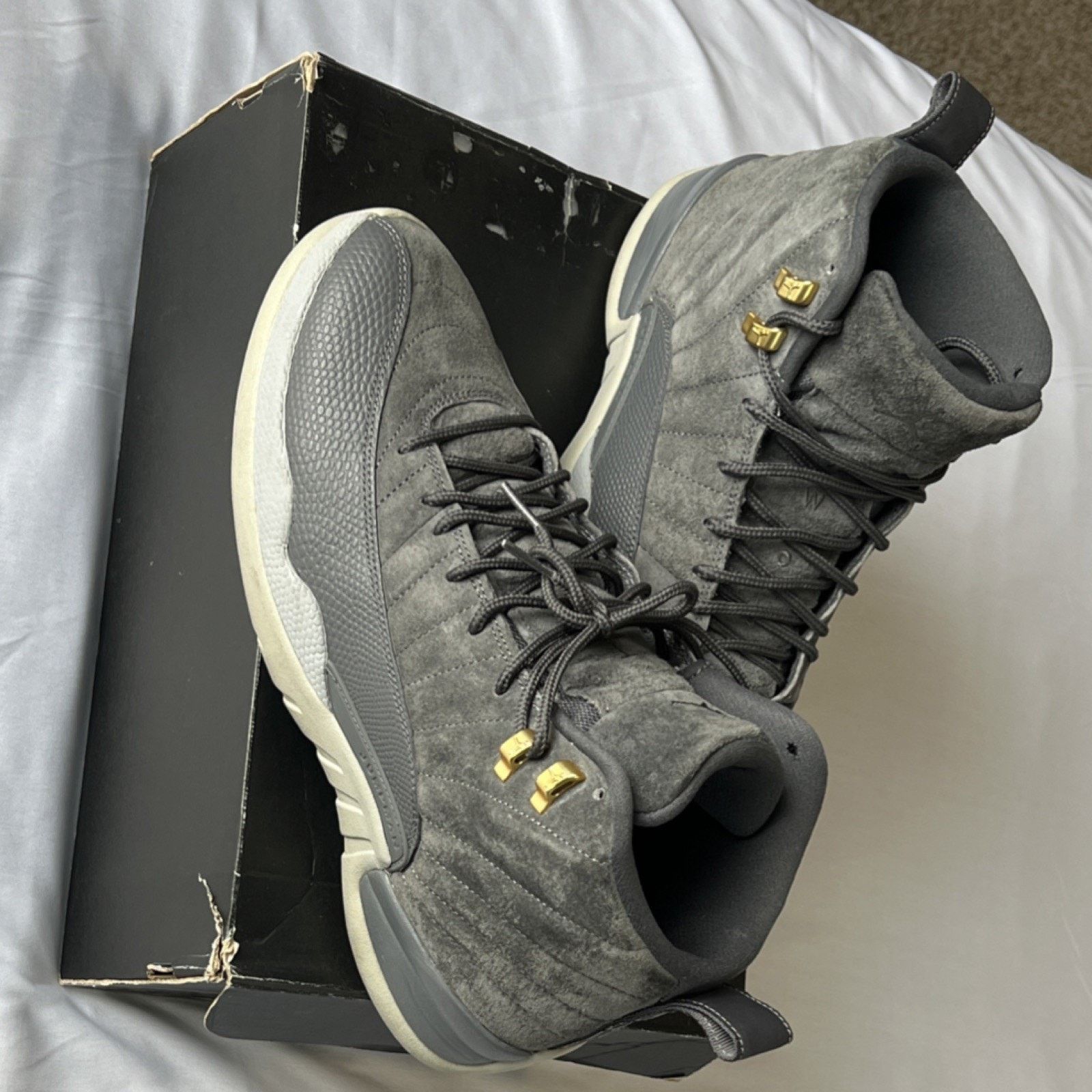 Nike Jordan Air Jordan 12 Retro Dark Grey 2017 High Top Men's Size US 12 / EU 45 - 3 Thumbnail